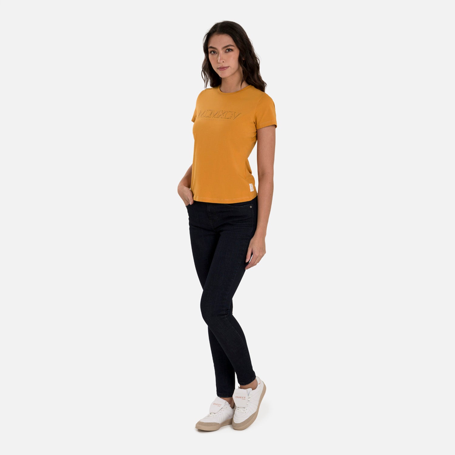 CAMISETA PREMIUM MANGA CORTA COLOR MOSTAZA