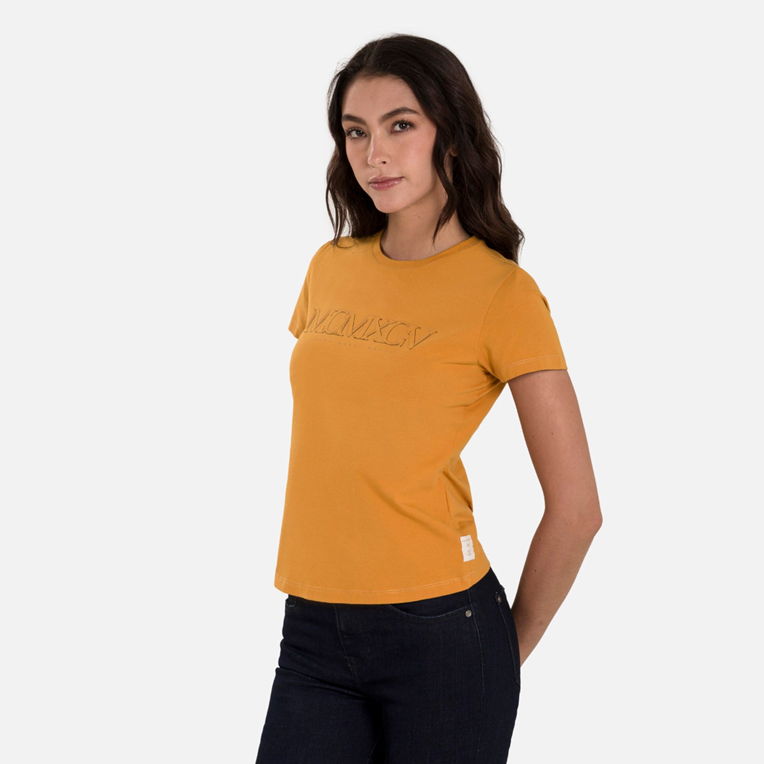 CAMISETA PREMIUM MANGA CORTA COLOR MOSTAZA