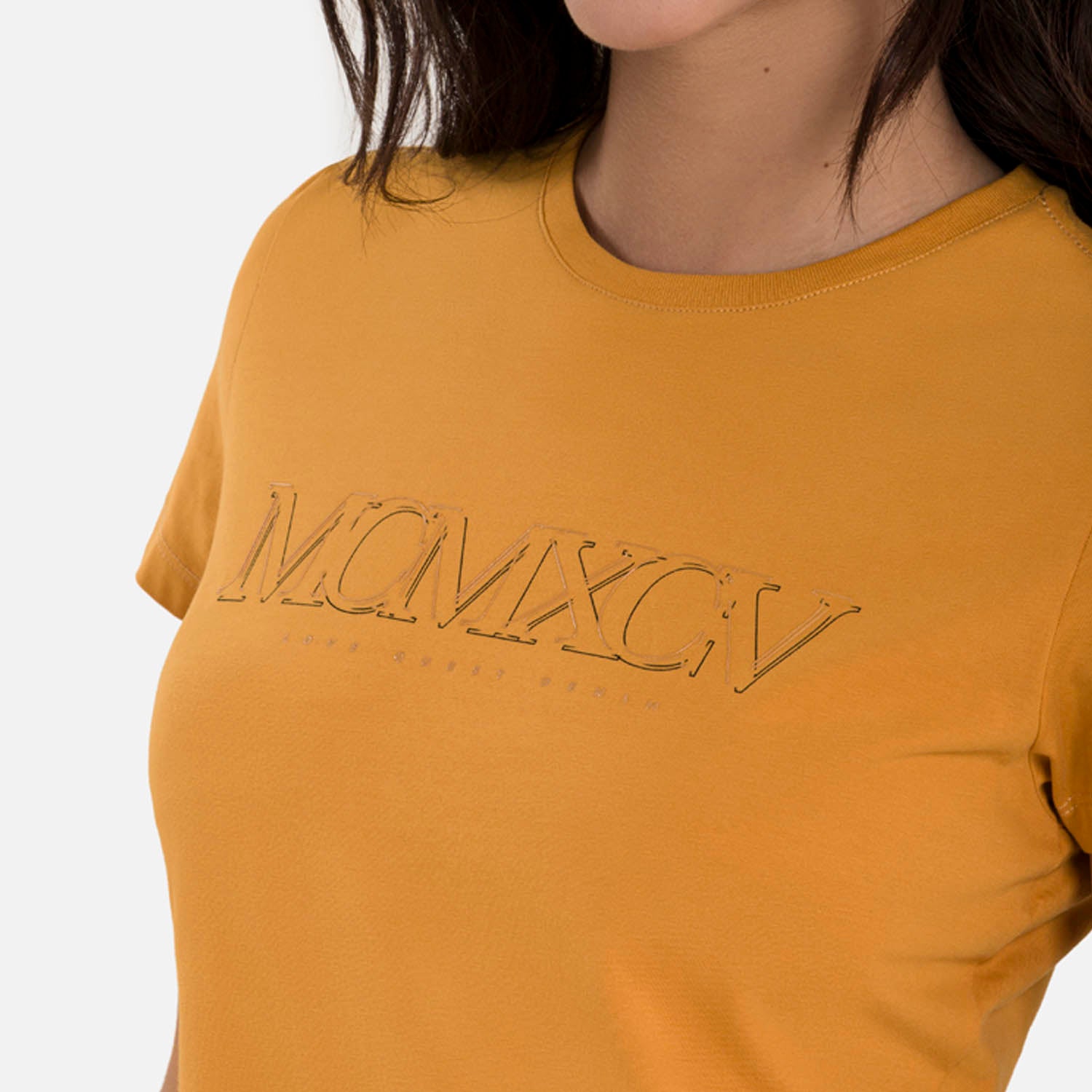 CAMISETA PREMIUM MANGA CORTA COLOR MOSTAZA