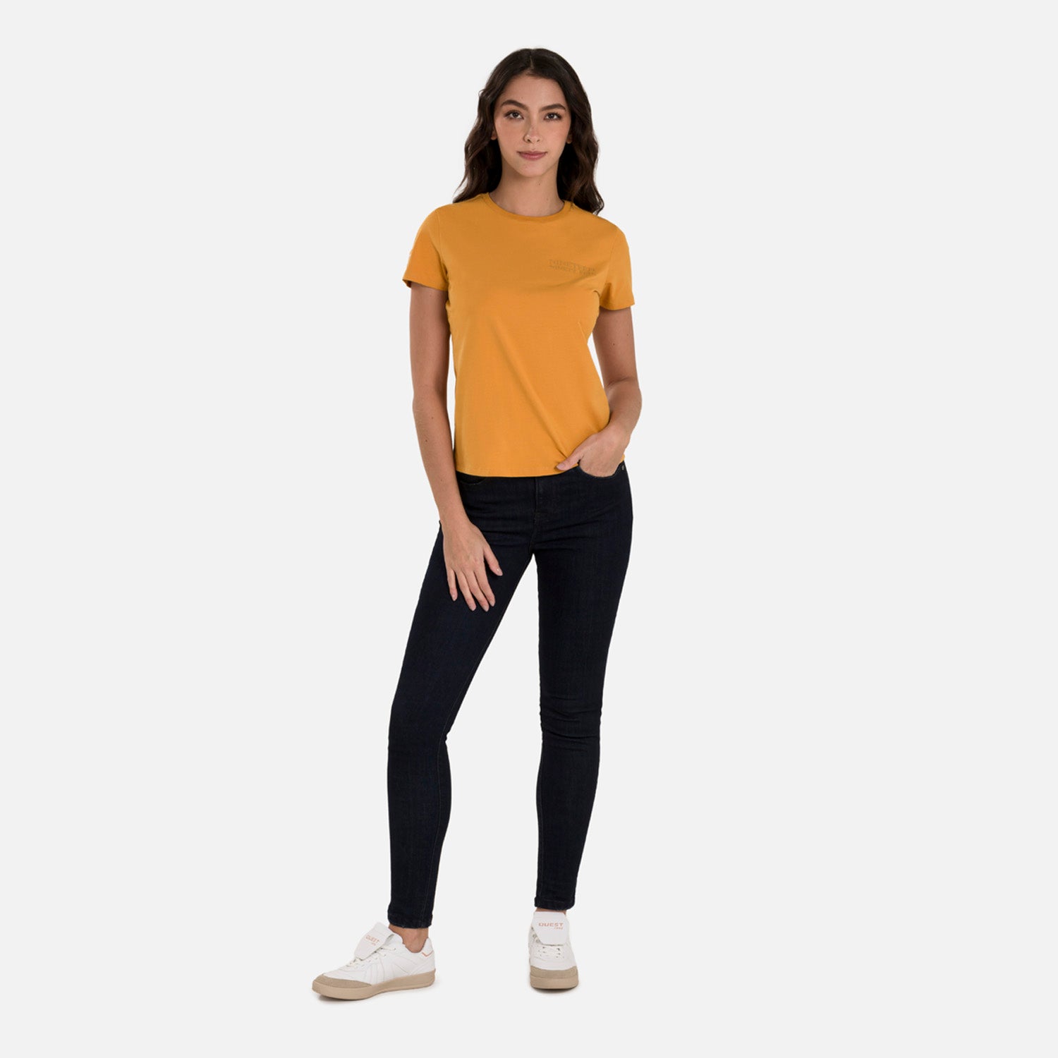 CAMISETA PREMIUM MANGA CORTA COLOR MOSTAZA