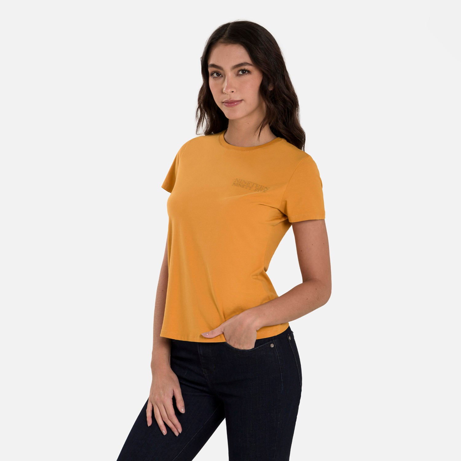 CAMISETA PREMIUM MANGA CORTA COLOR MOSTAZA