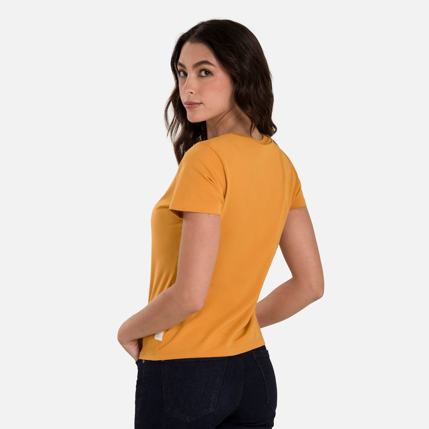 CAMISETA PREMIUM MANGA CORTA COLOR MOSTAZA