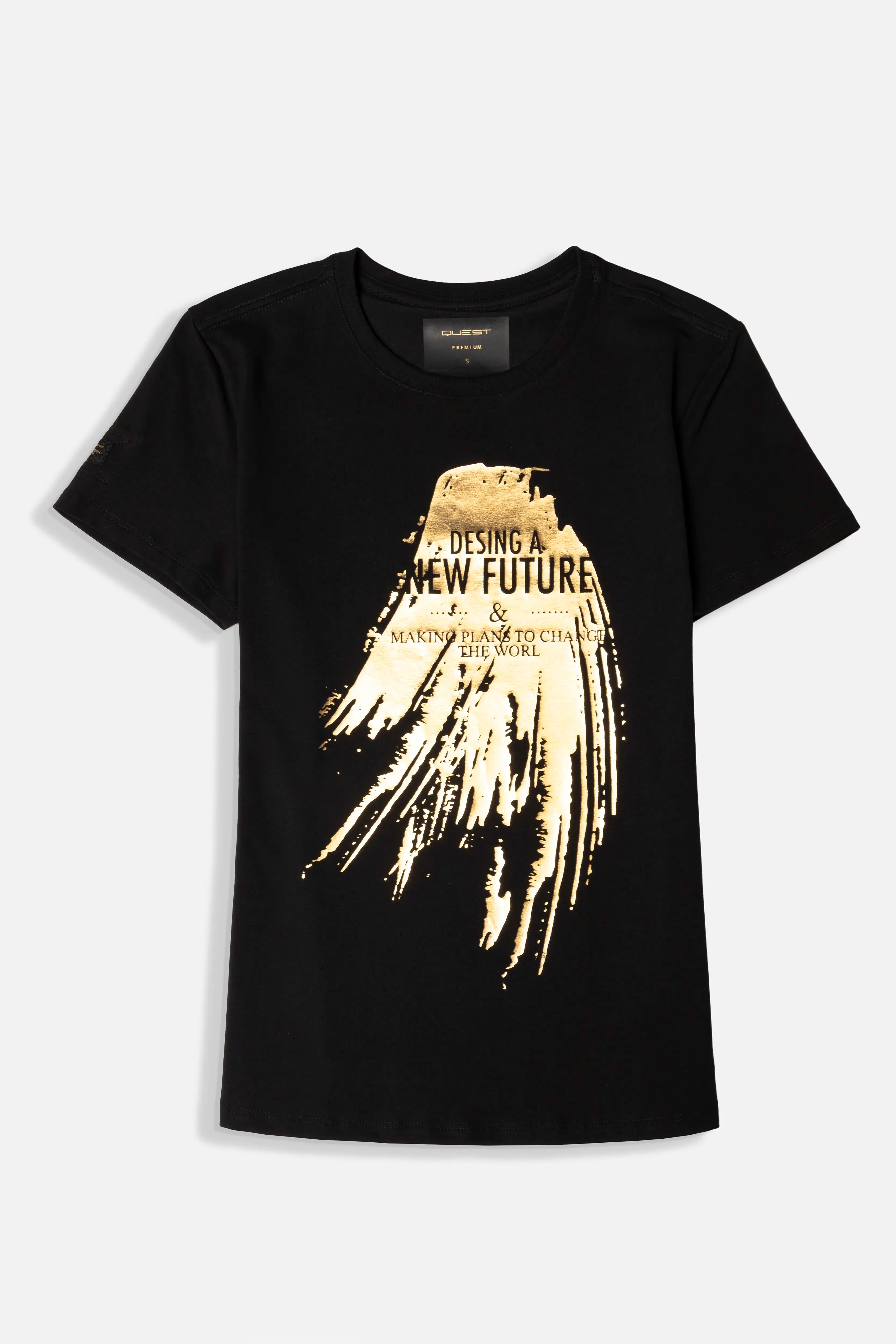 CAMISETA PREMIUM MANGA CORTA COLOR NEGRO