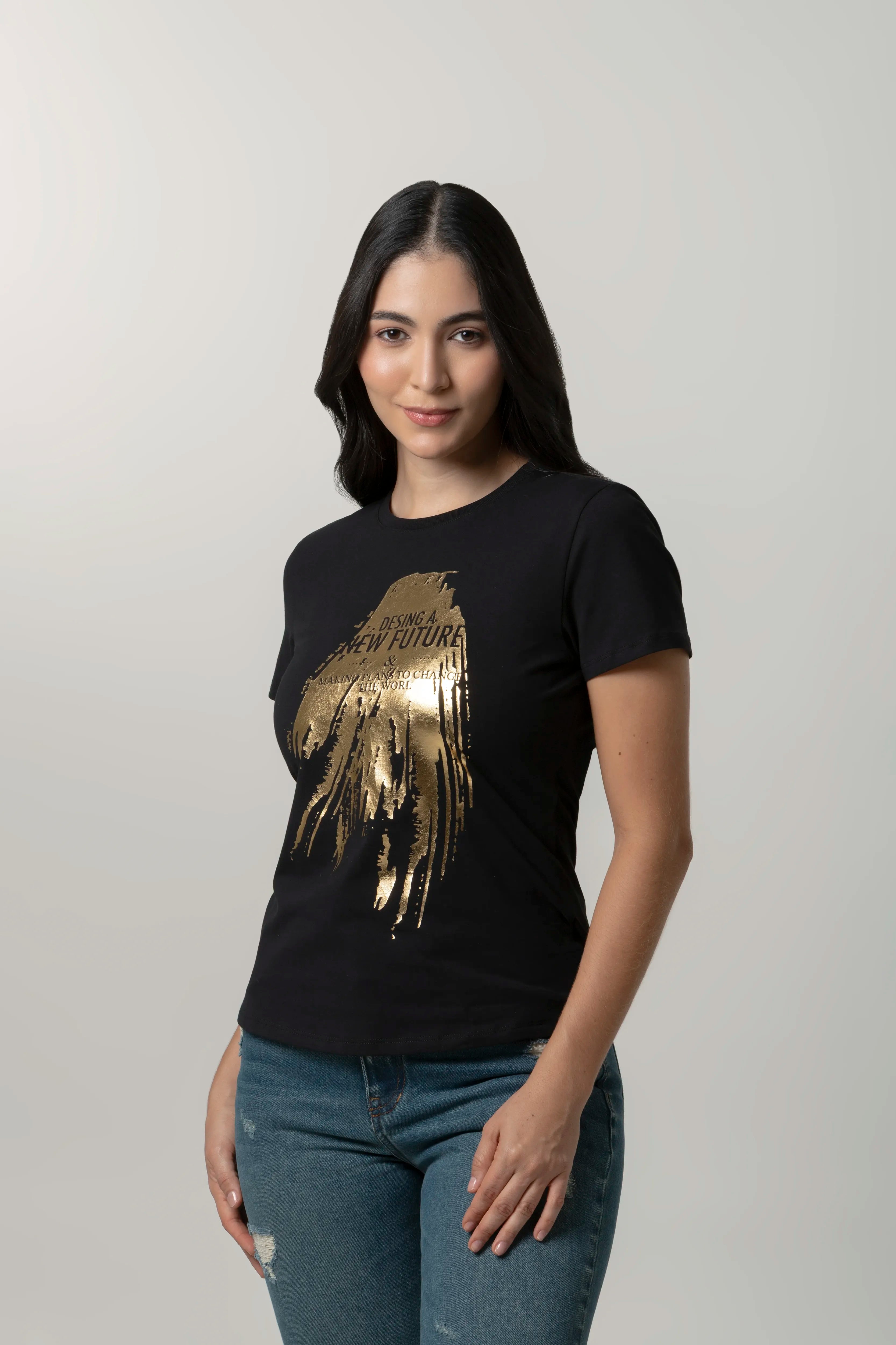 CAMISETA PREMIUM MANGA CORTA COLOR NEGRO