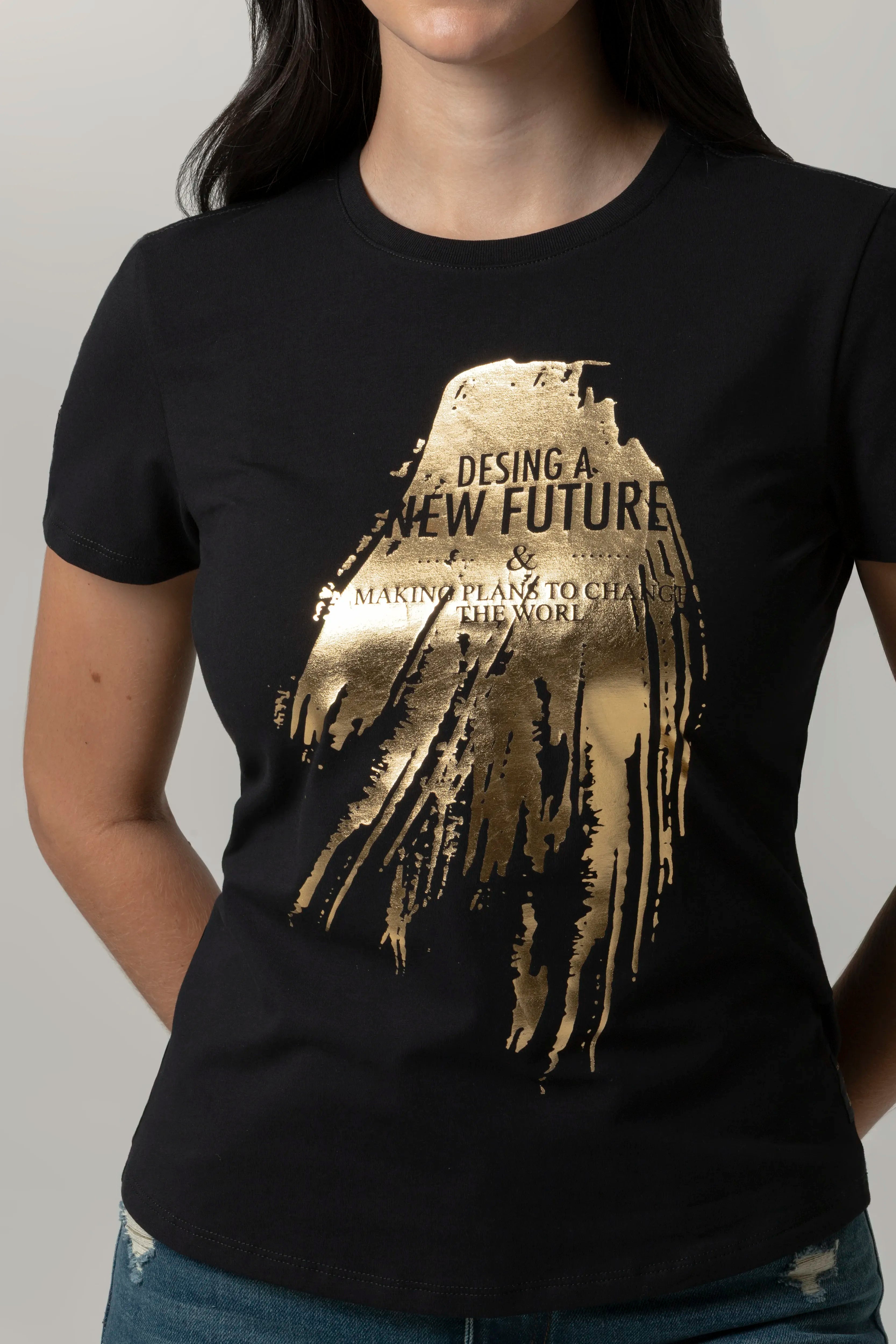 CAMISETA PREMIUM MANGA CORTA COLOR NEGRO