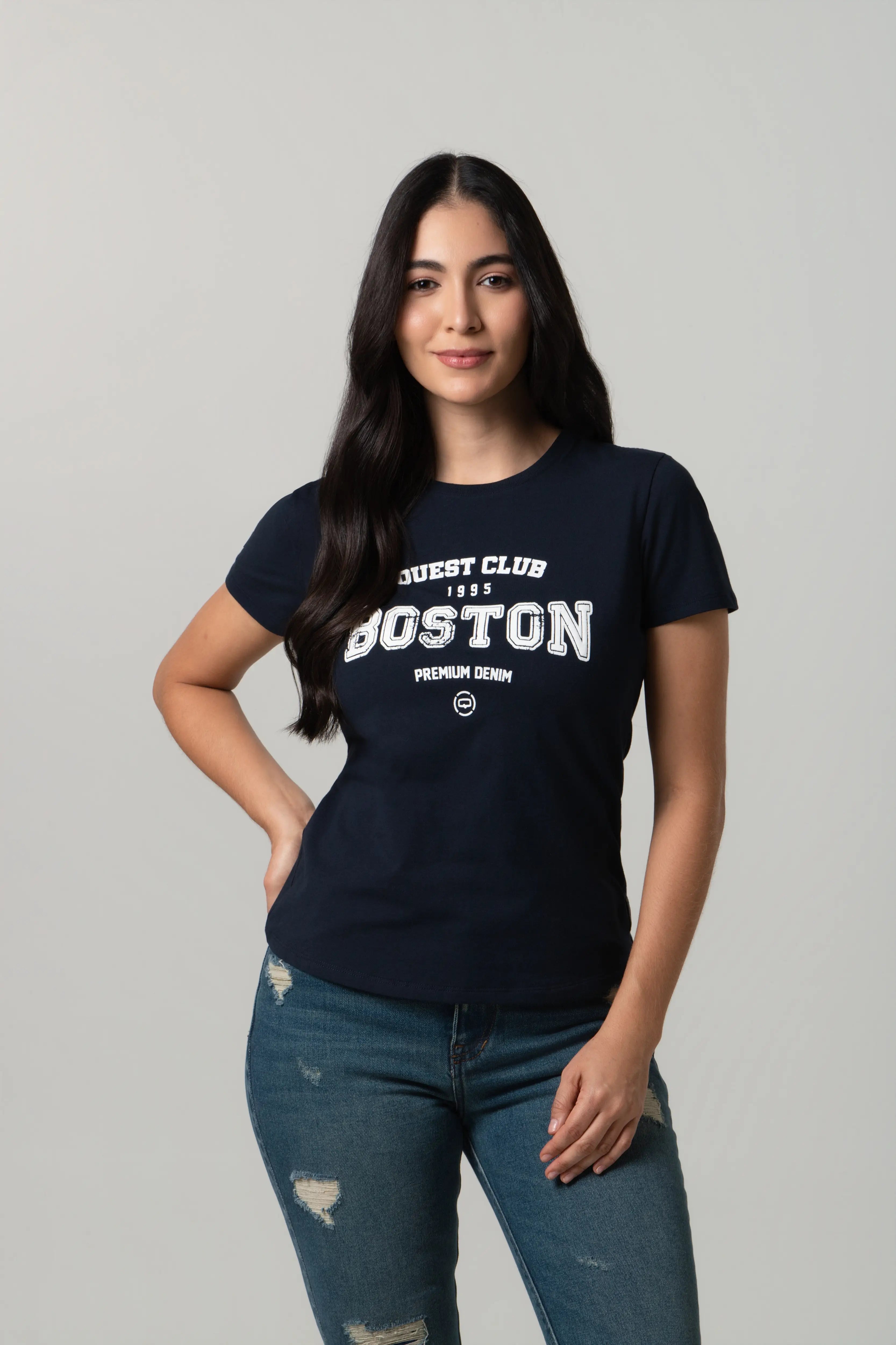 CAMISETA PREMIUM MANGA CORTA COLOR AZUL OSCURO