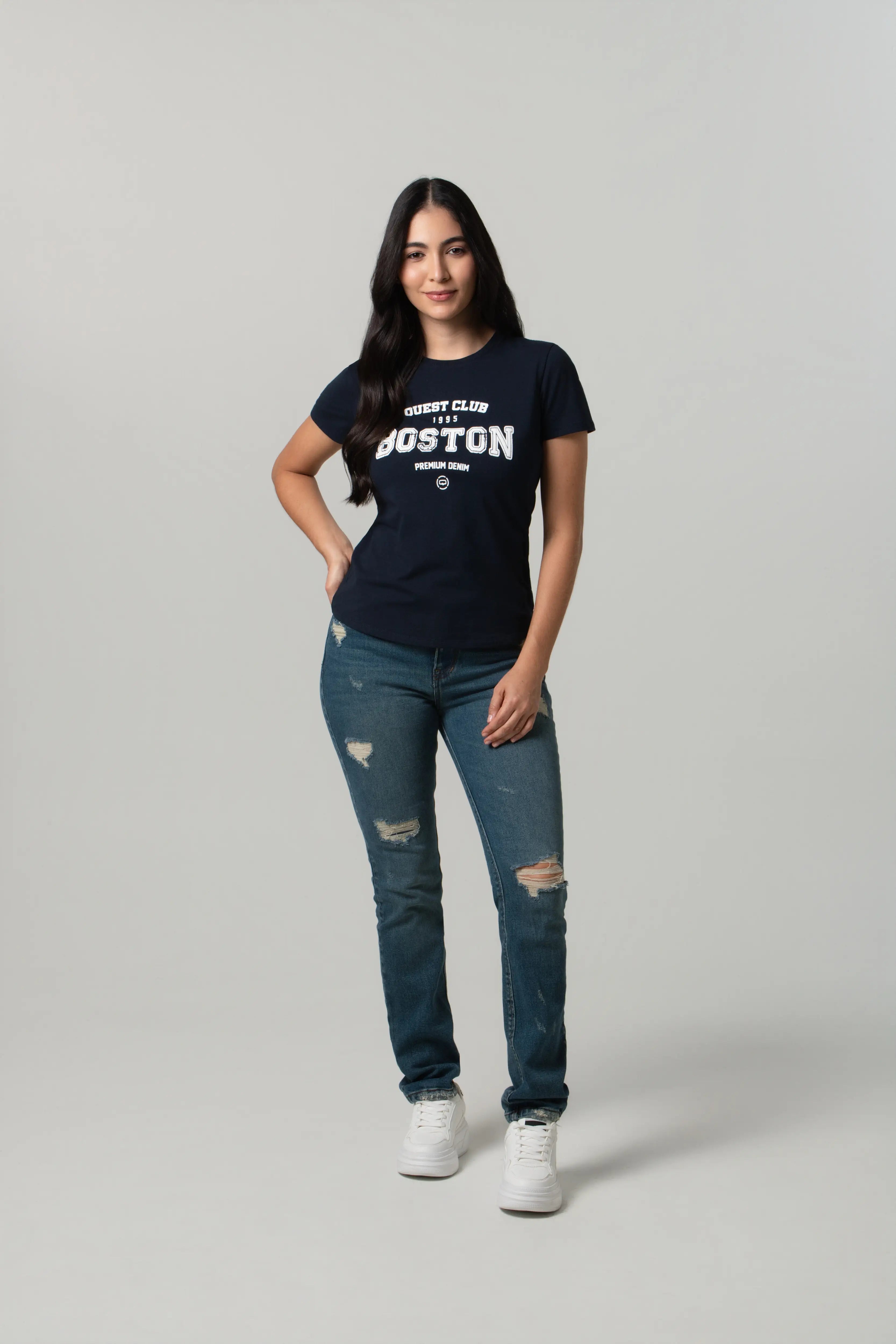 CAMISETA PREMIUM MANGA CORTA COLOR AZUL OSCURO