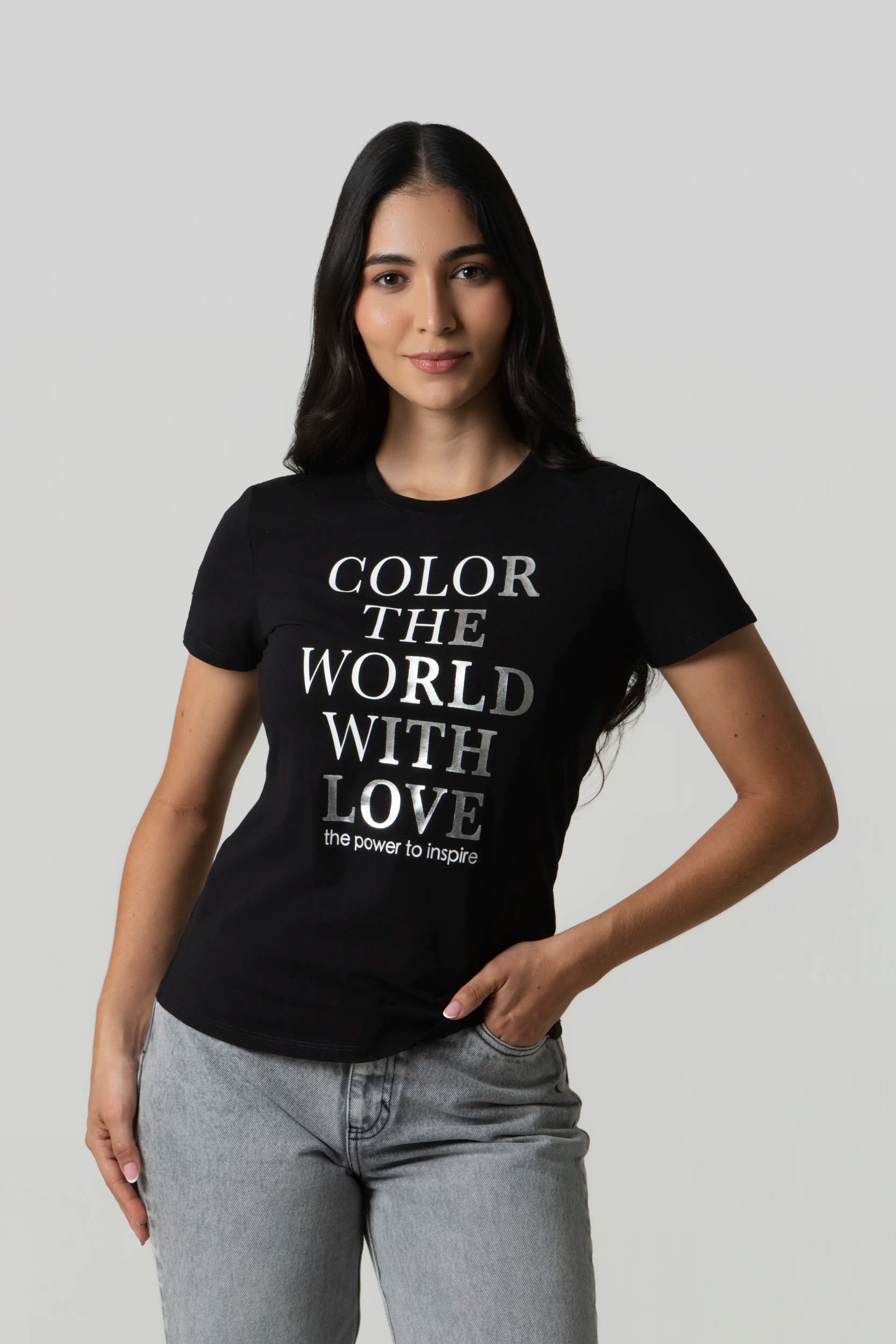 CAMISETA PREMIUM MANGA CORTA COLOR NEGRO – Quest Colombia