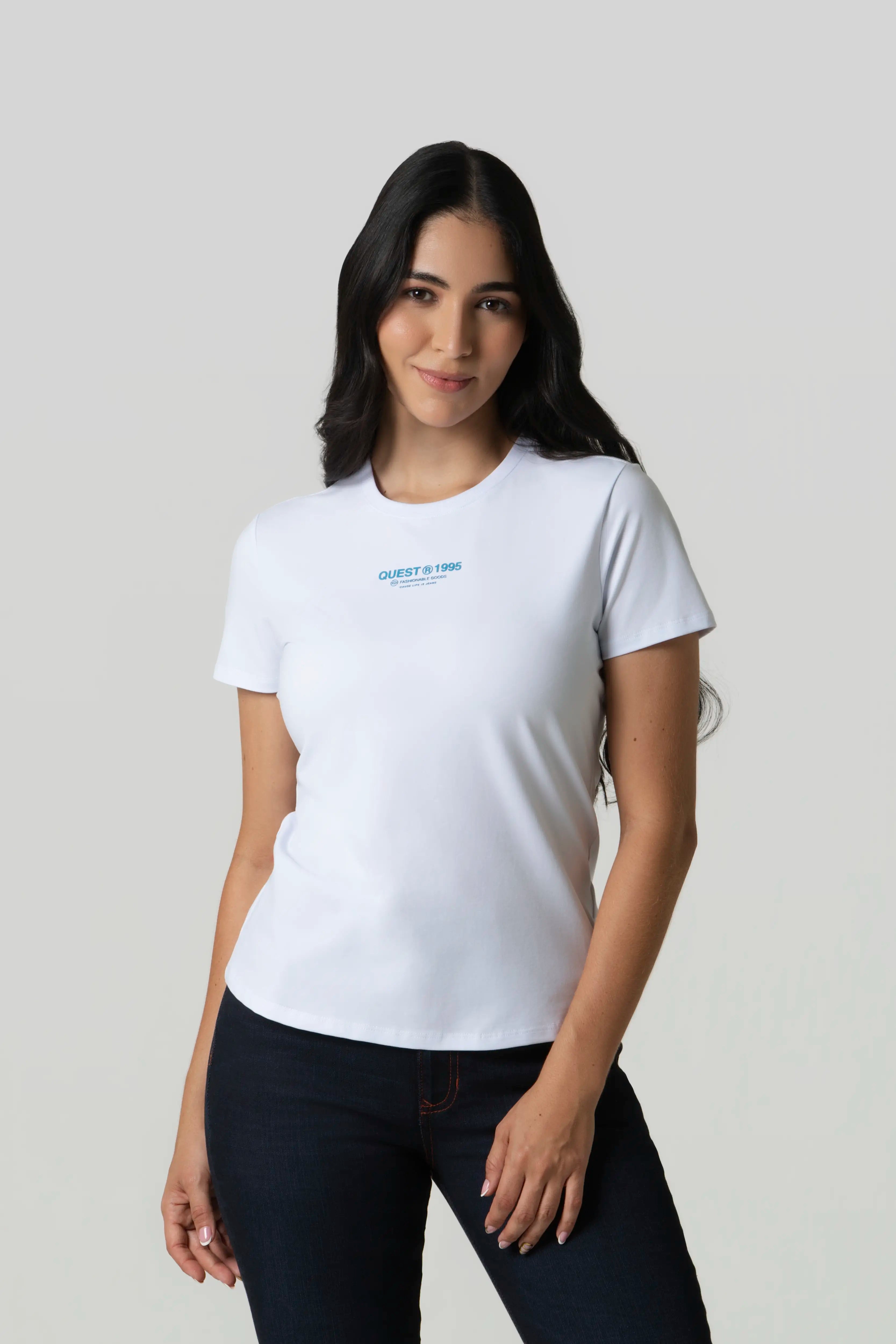 CAMISETA PREMIUM MANGA CORTA COLOR BLANCO OPTICO