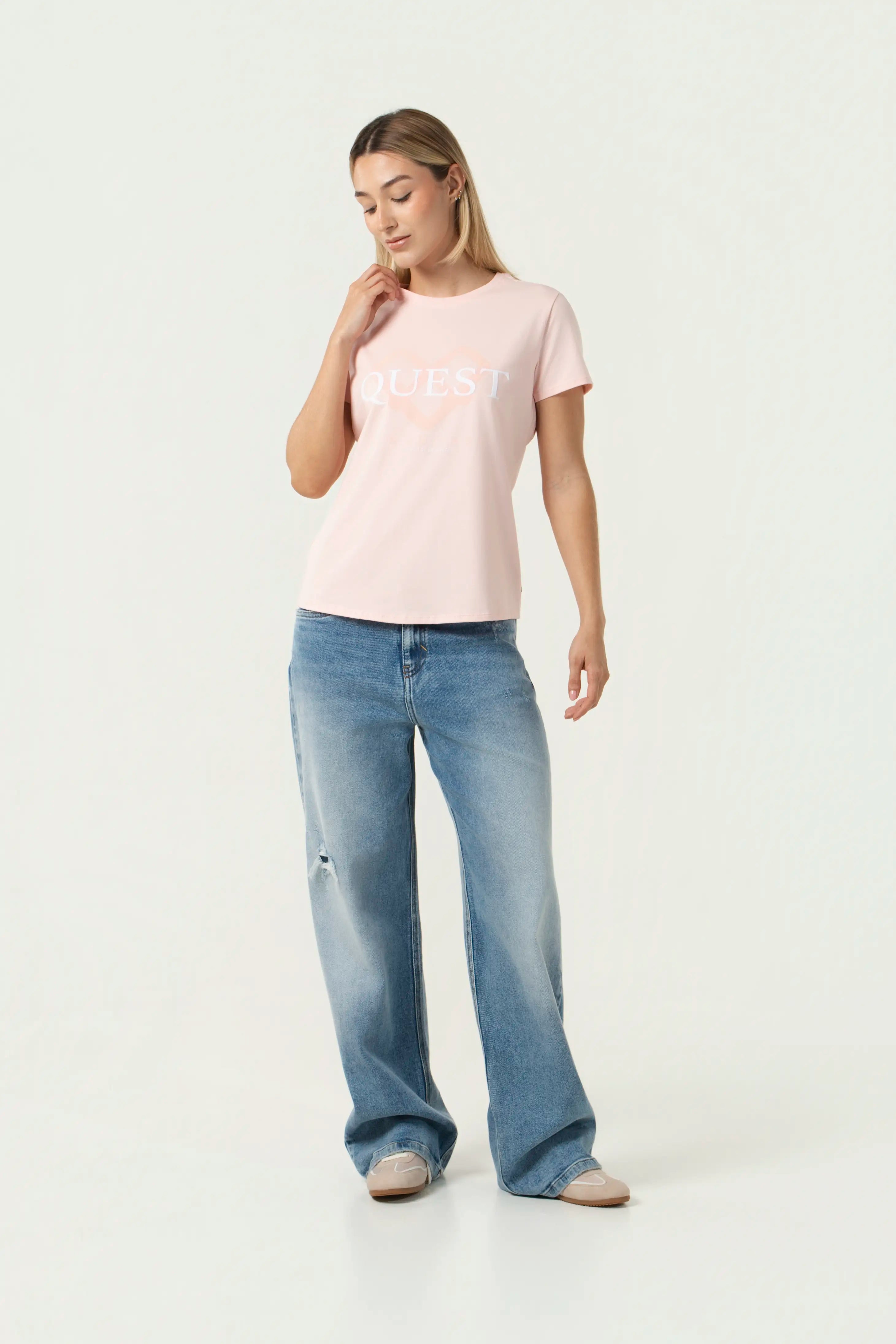 CAMISETA PREMIUM MANGA CORTA COLOR ROSADO FRESA