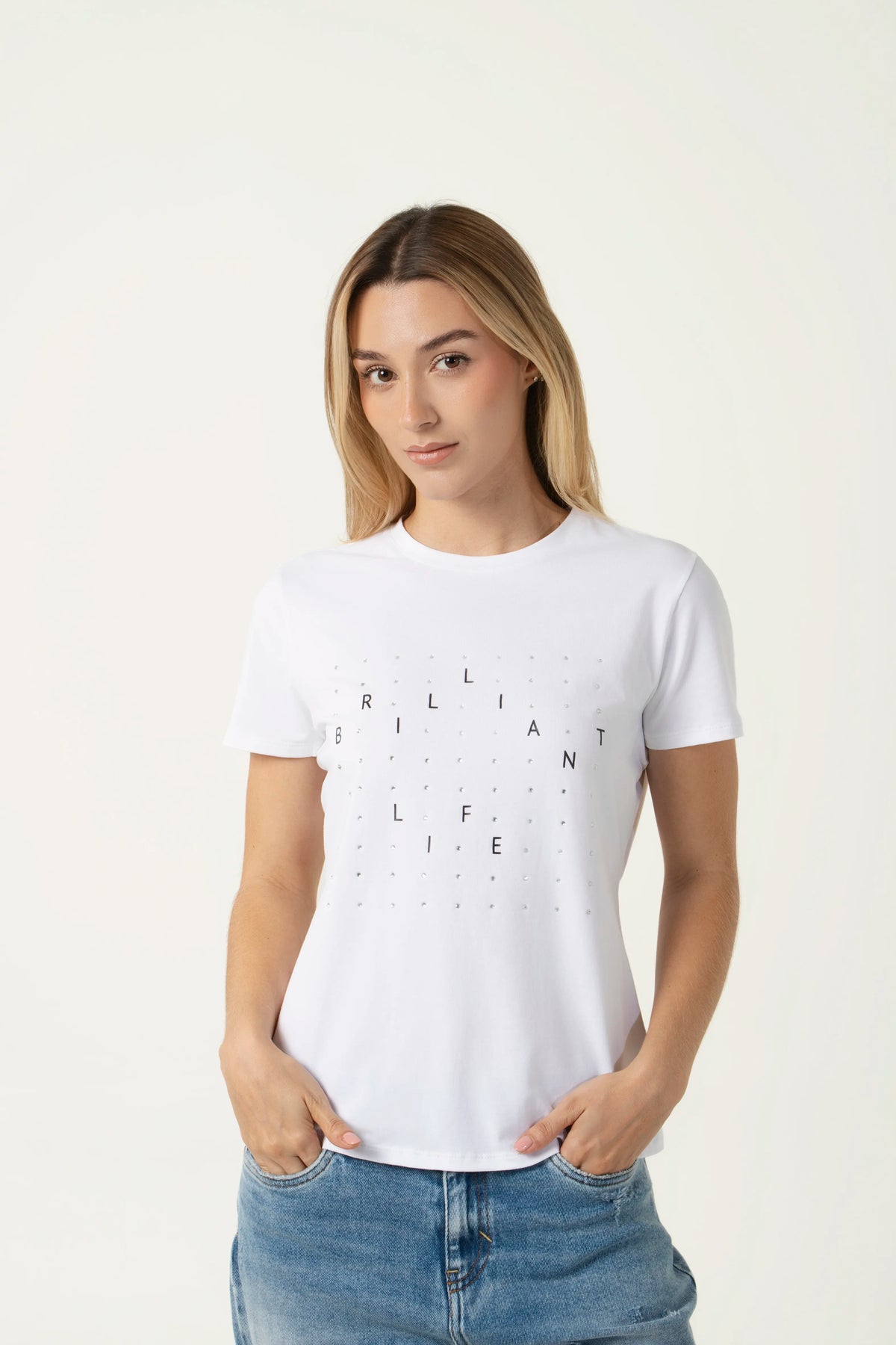 CAMISETA PREMIUM MANGA CORTA COLOR BLANCO BLANCO