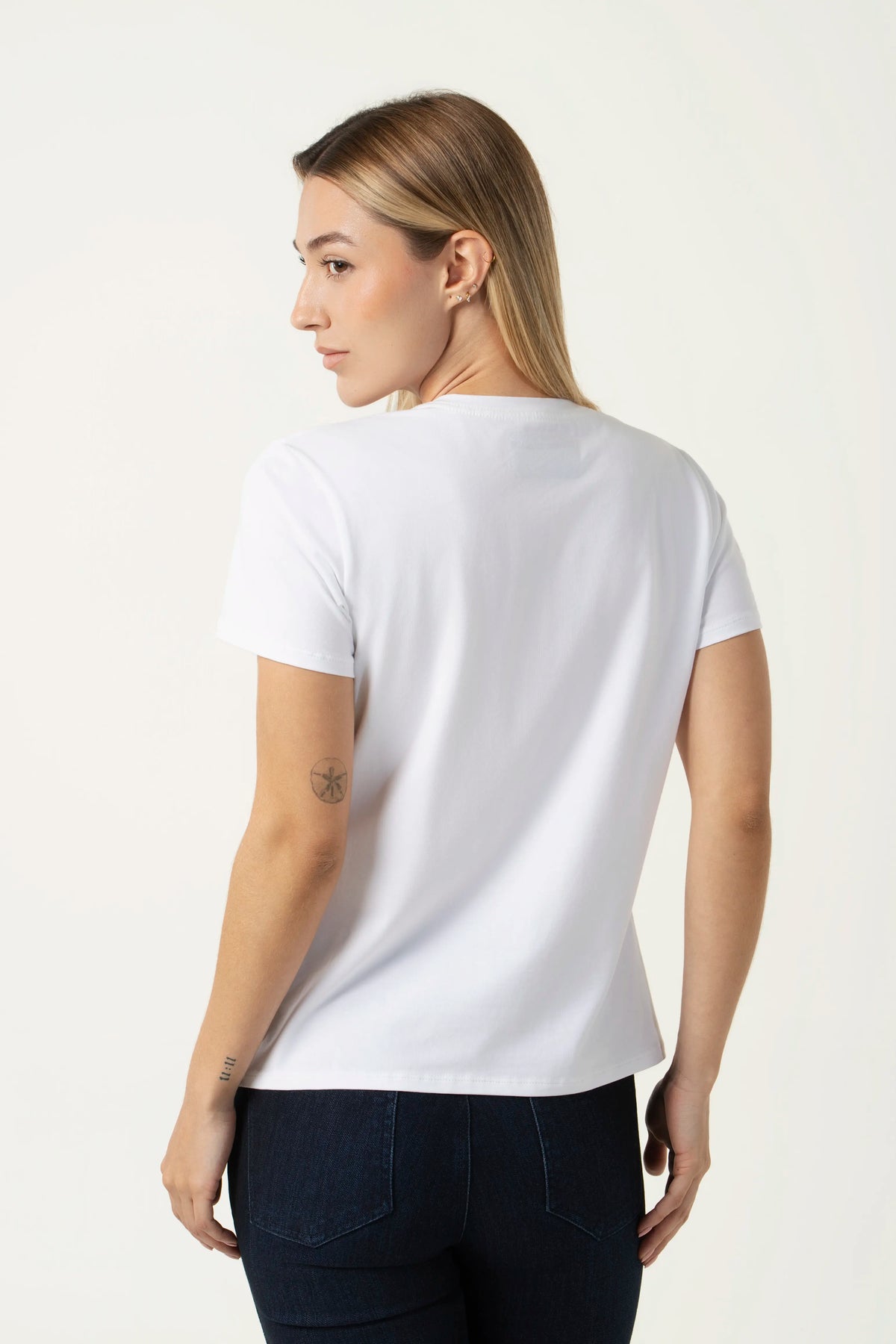 CAMISETA PREMIUM MANGA CORTA COLOR BLANCO BLANCO