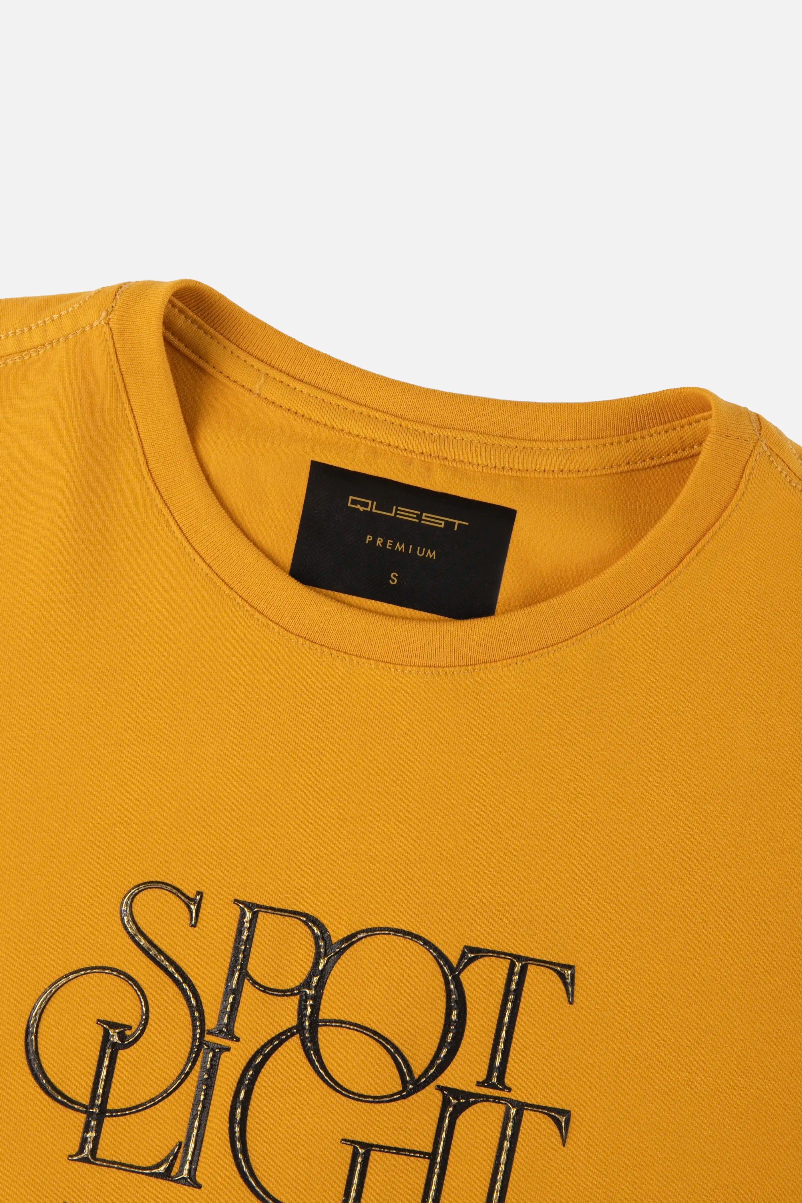 CAMISETA PREMIUM MANGA CORTA COLOR MOSTAZA