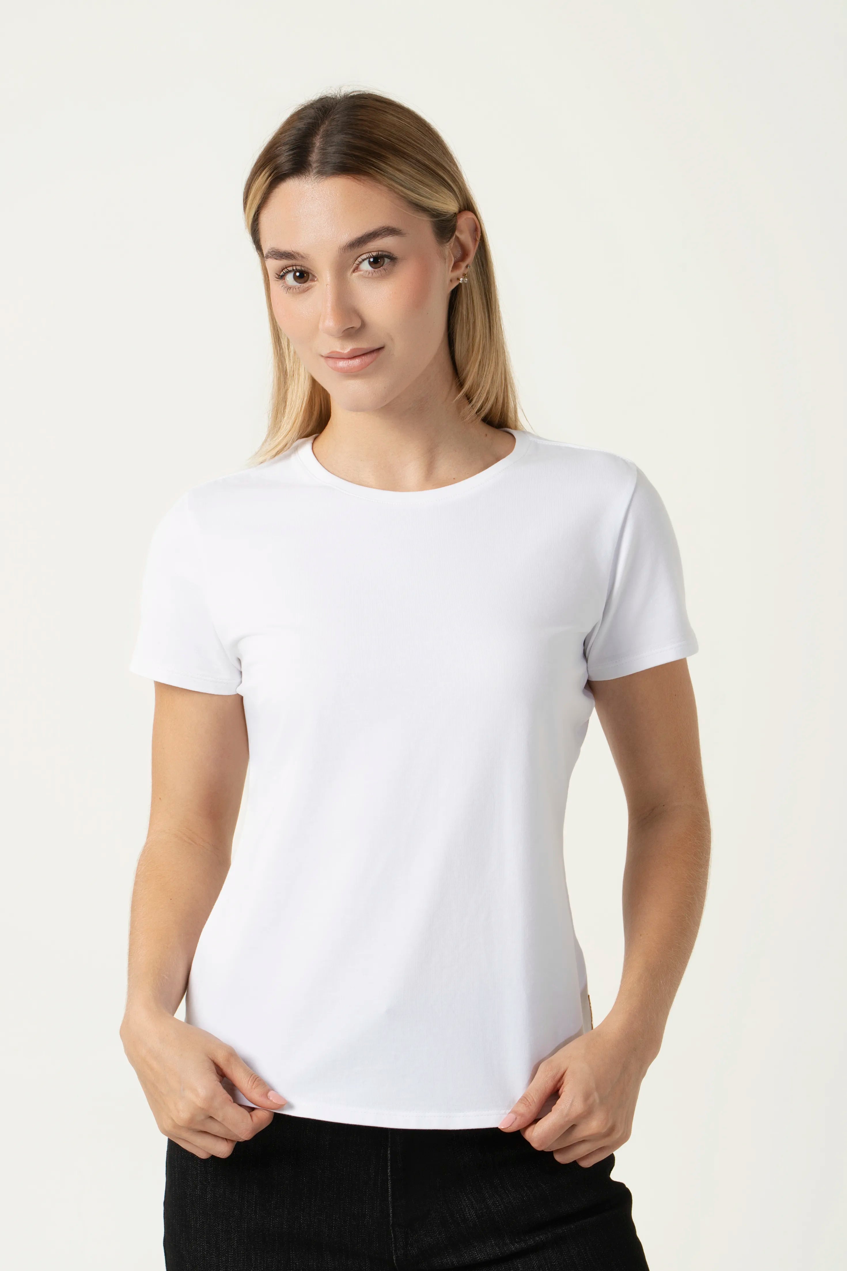 CAMISETA PREMIUM MANGA CORTA COLOR BLANCO