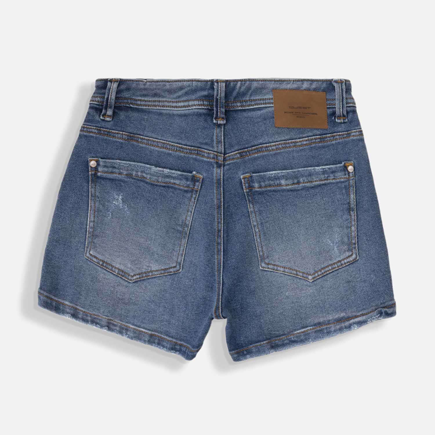 SHORT 5 BOLSILLOS COLOR AZUL MEDIO