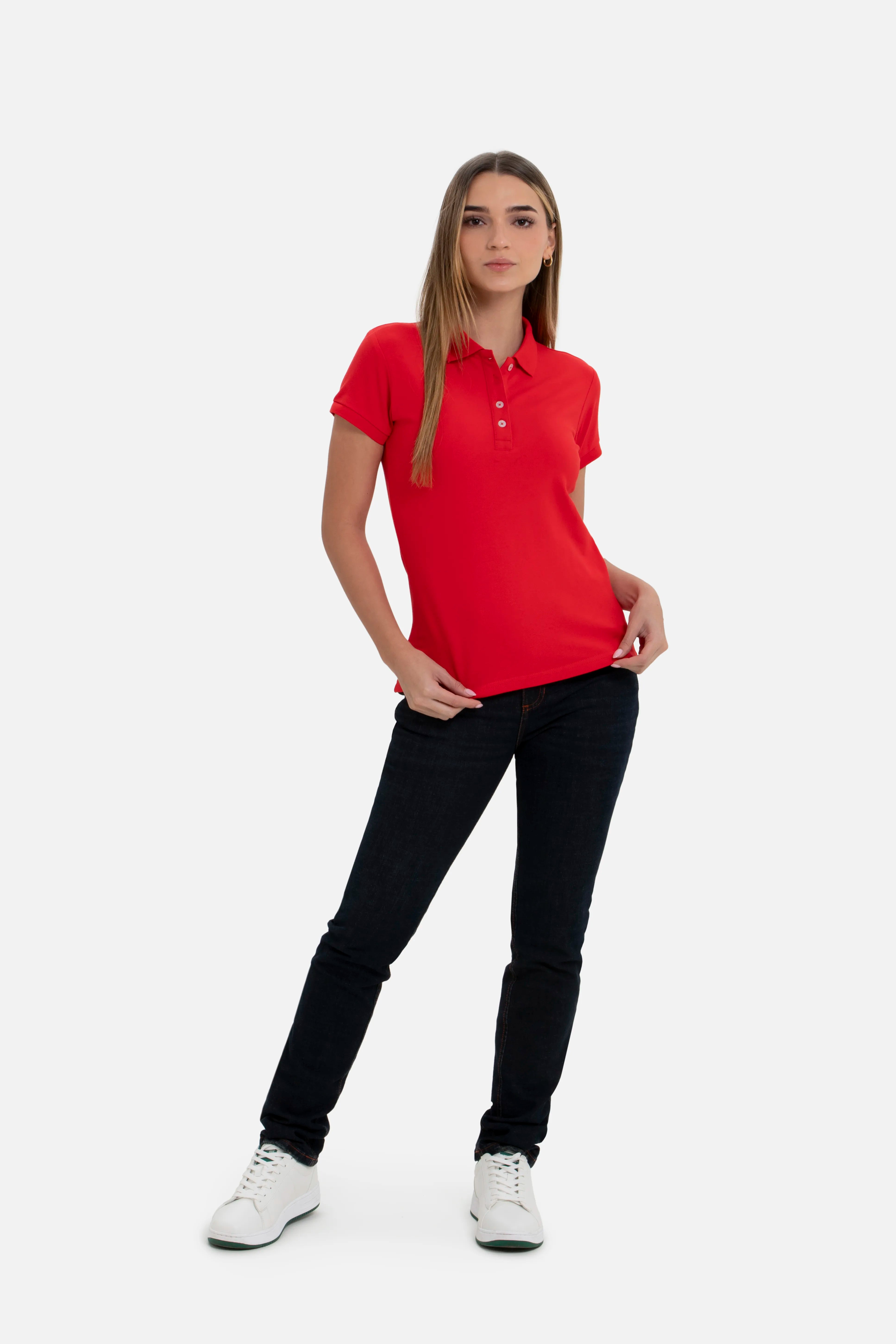 POLO SLIM COLOR ROJO CEREZA