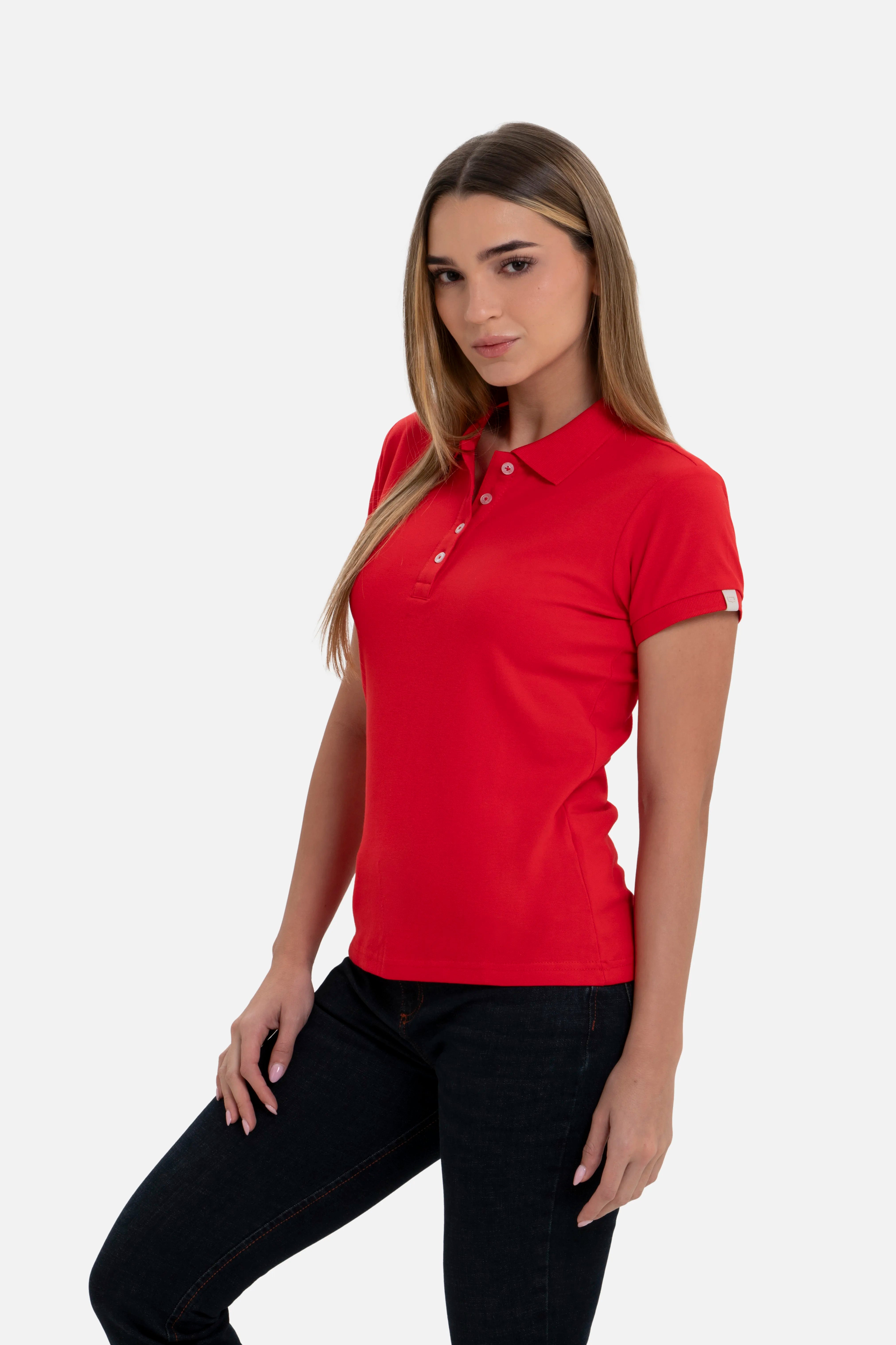 POLO SLIM COLOR ROJO CEREZA