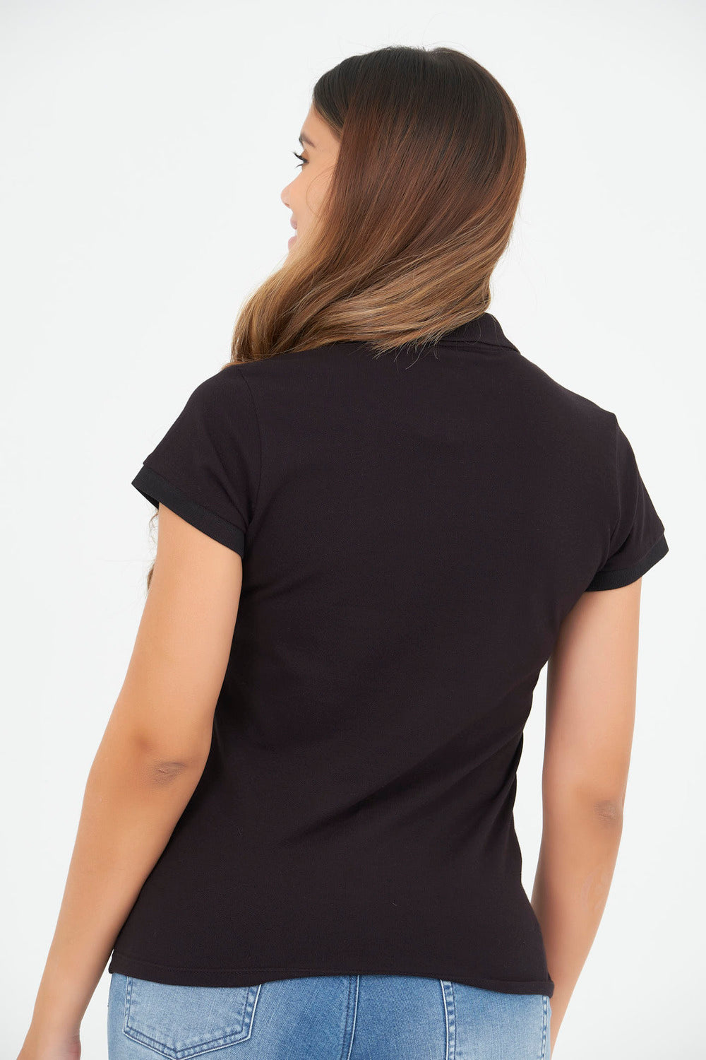 POLO SLIM COLOR NEGRO