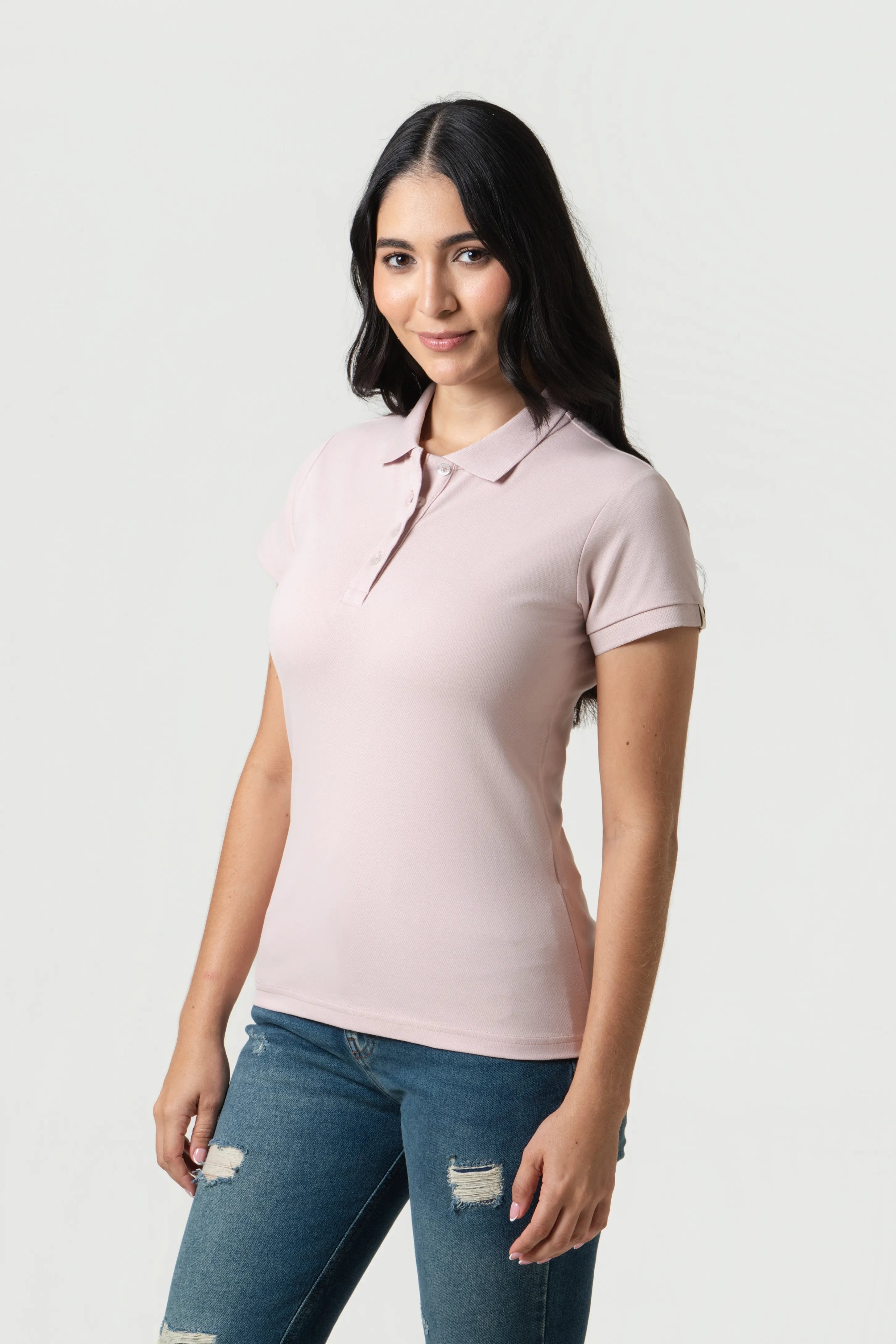 POLO SLIM COLOR VIOLETA ICE