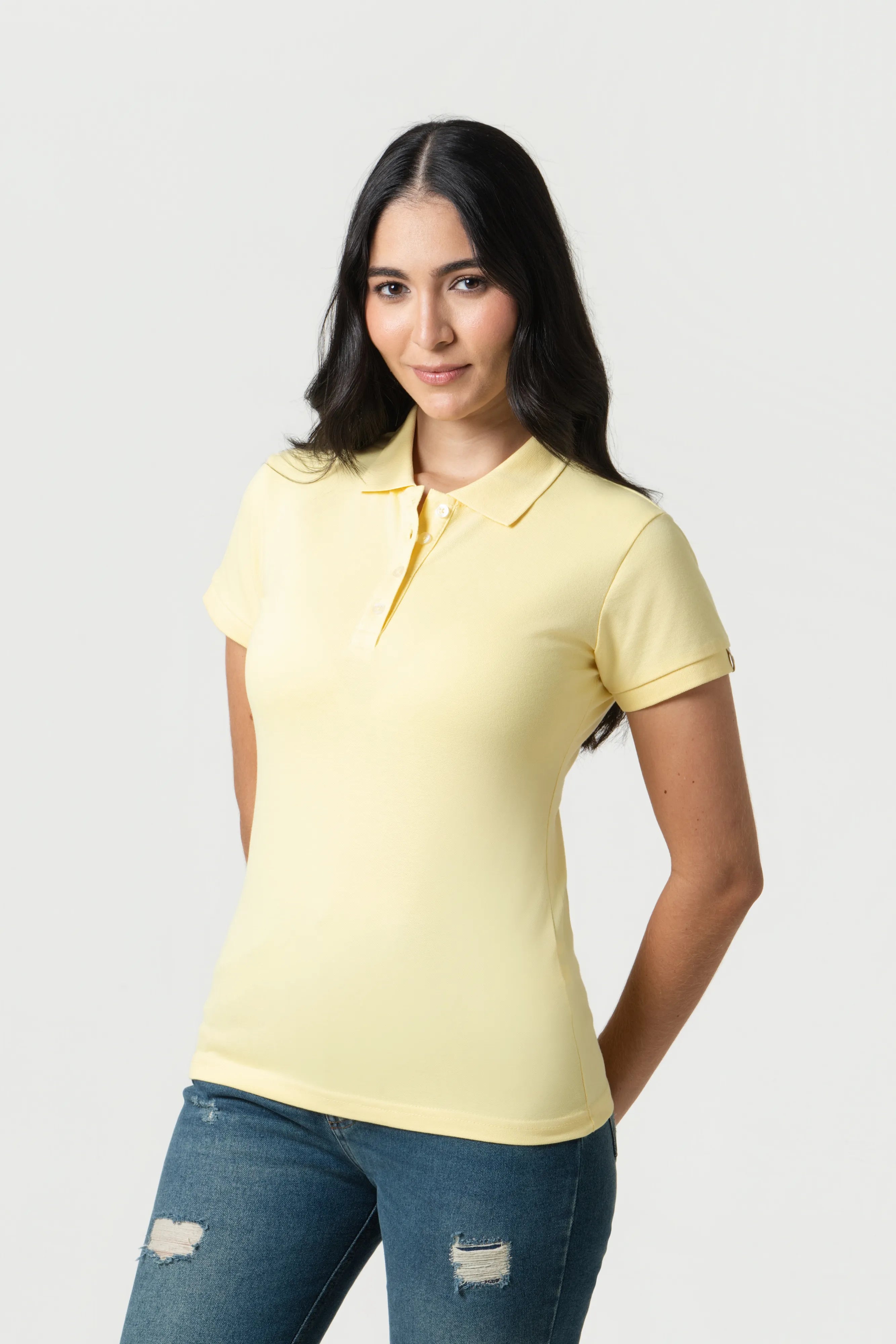 POLO SLIM COLOR BANANA PALIDO