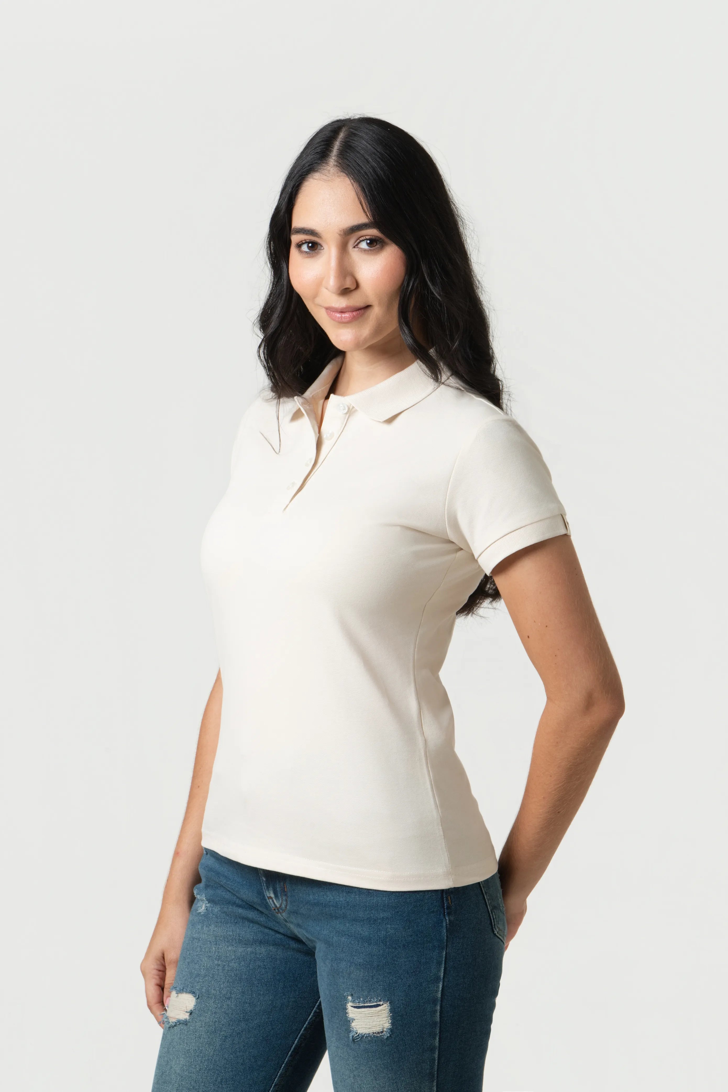 POLO SLIM COLOR WHITECAP GRAY