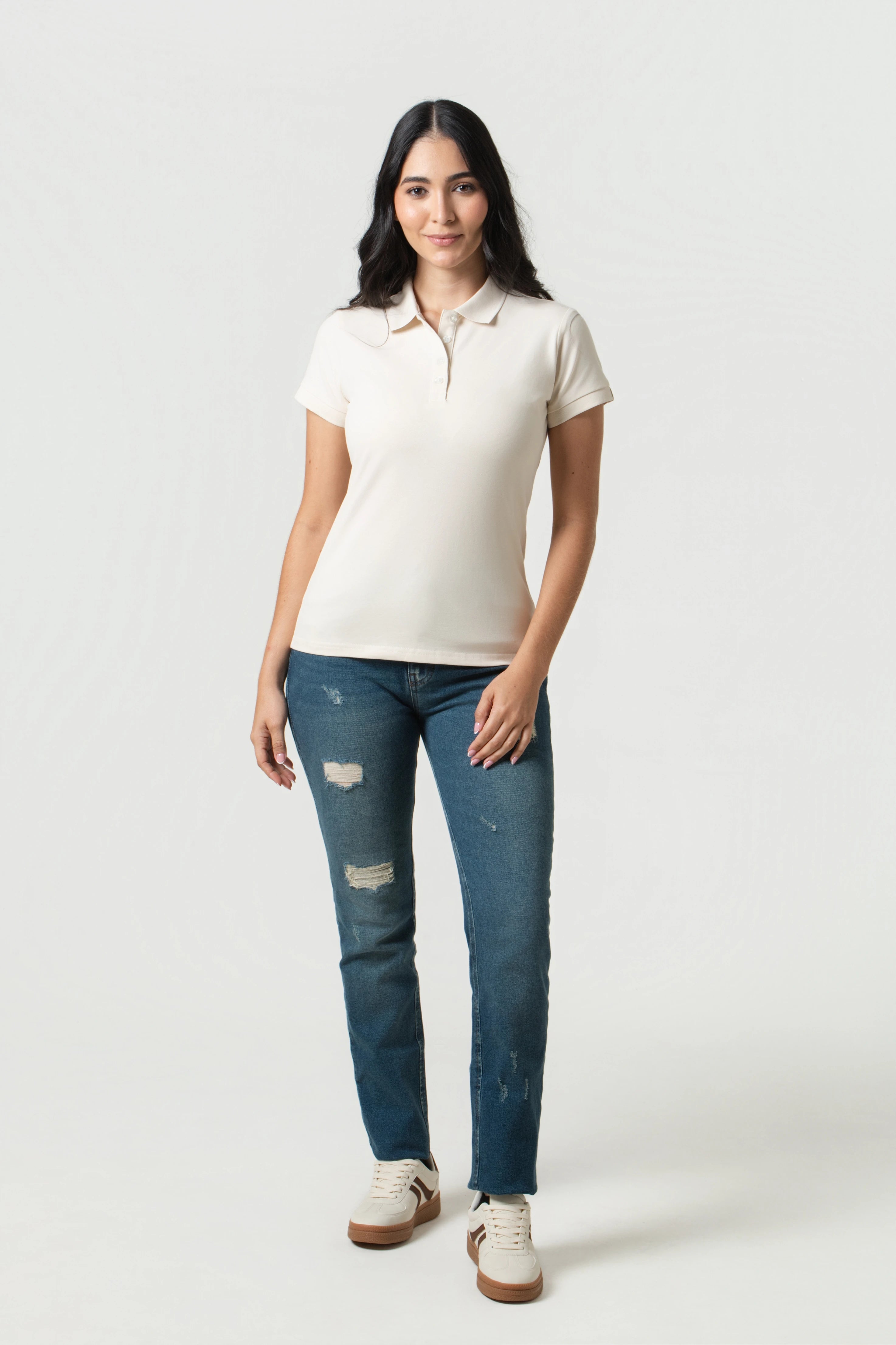 POLO SLIM COLOR WHITECAP GRAY