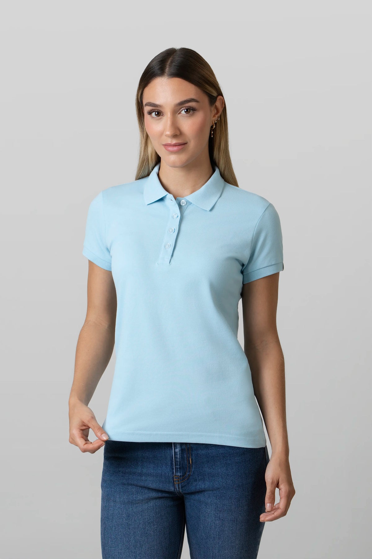 POLO SLIM COLOR CLEAR SKY