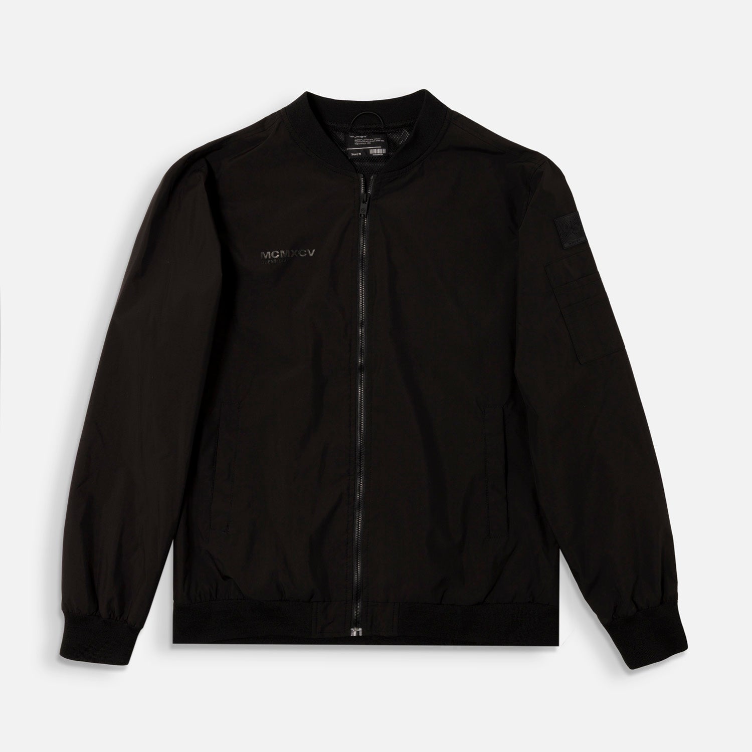 CHAQUETA BOMBER COLOR NEGRO