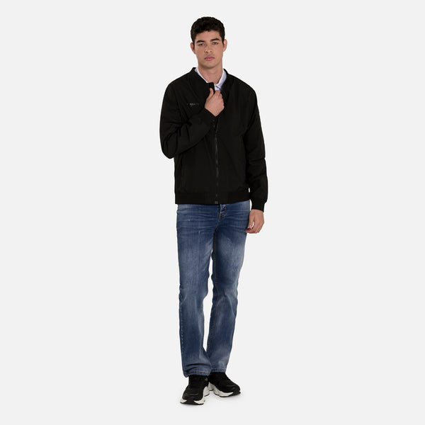 CHAQUETA BOMBER COLOR NEGRO