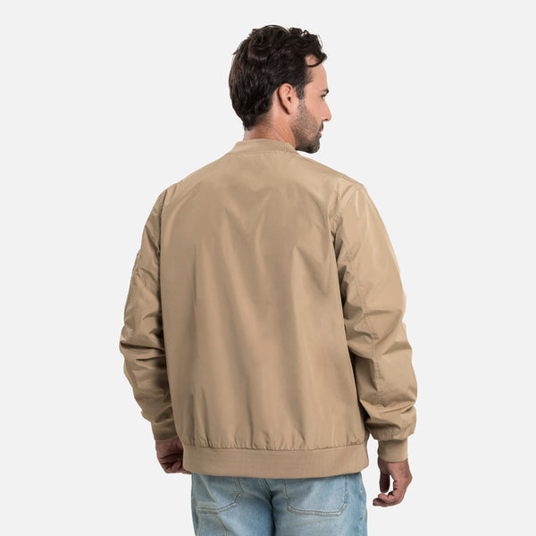 CHAQUETA BOMBER COLOR TAUPE