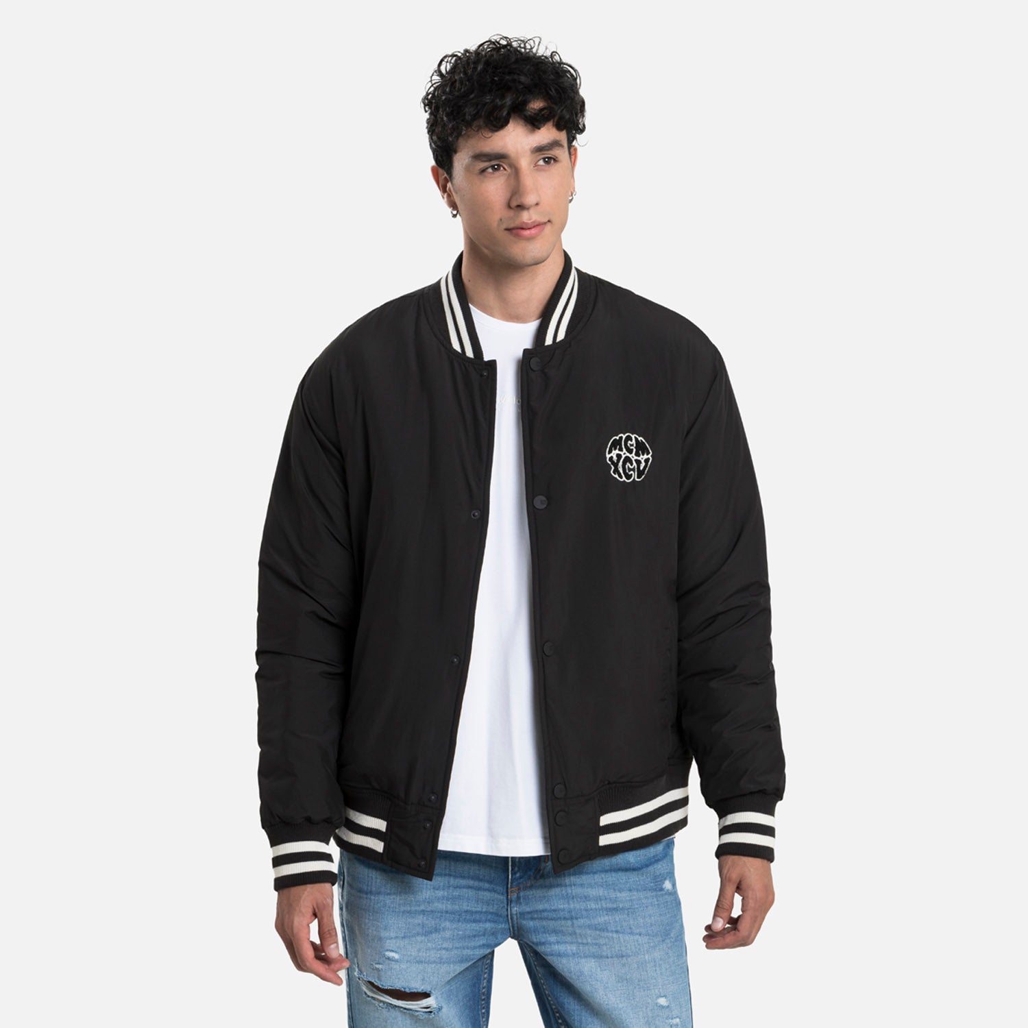 CHAQUETA ACOLCHADA COLOR NEGRO