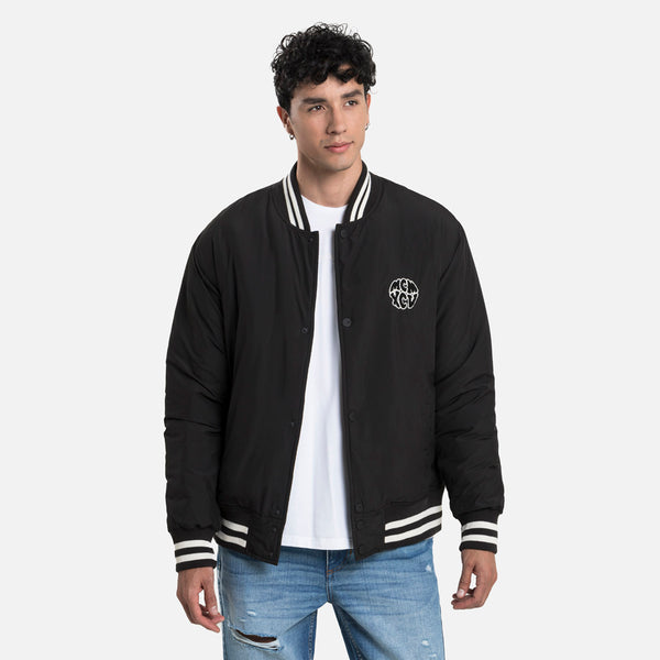 CHAQUETA ACOLCHADA COLOR NEGRO