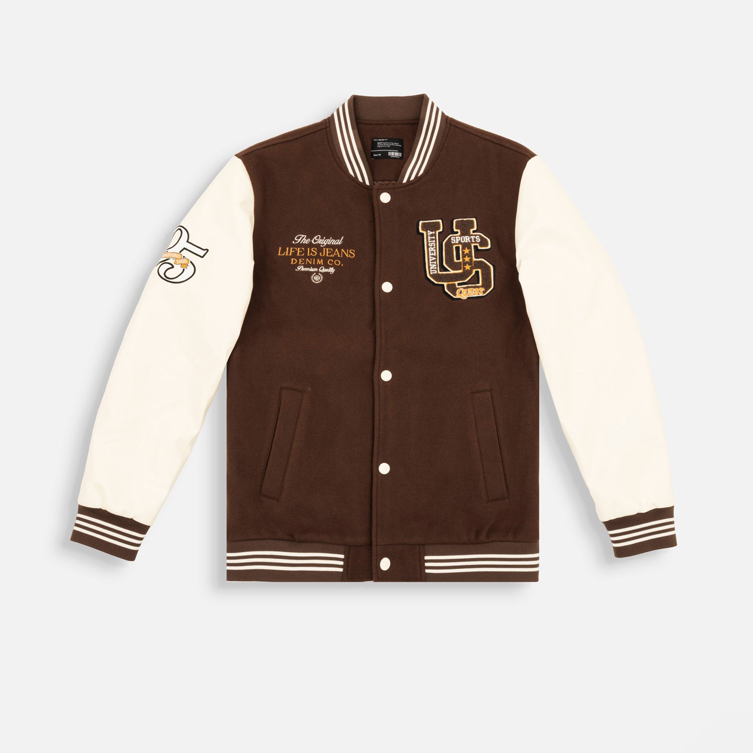 CHAQUETA BOMBER COLOR CAFE