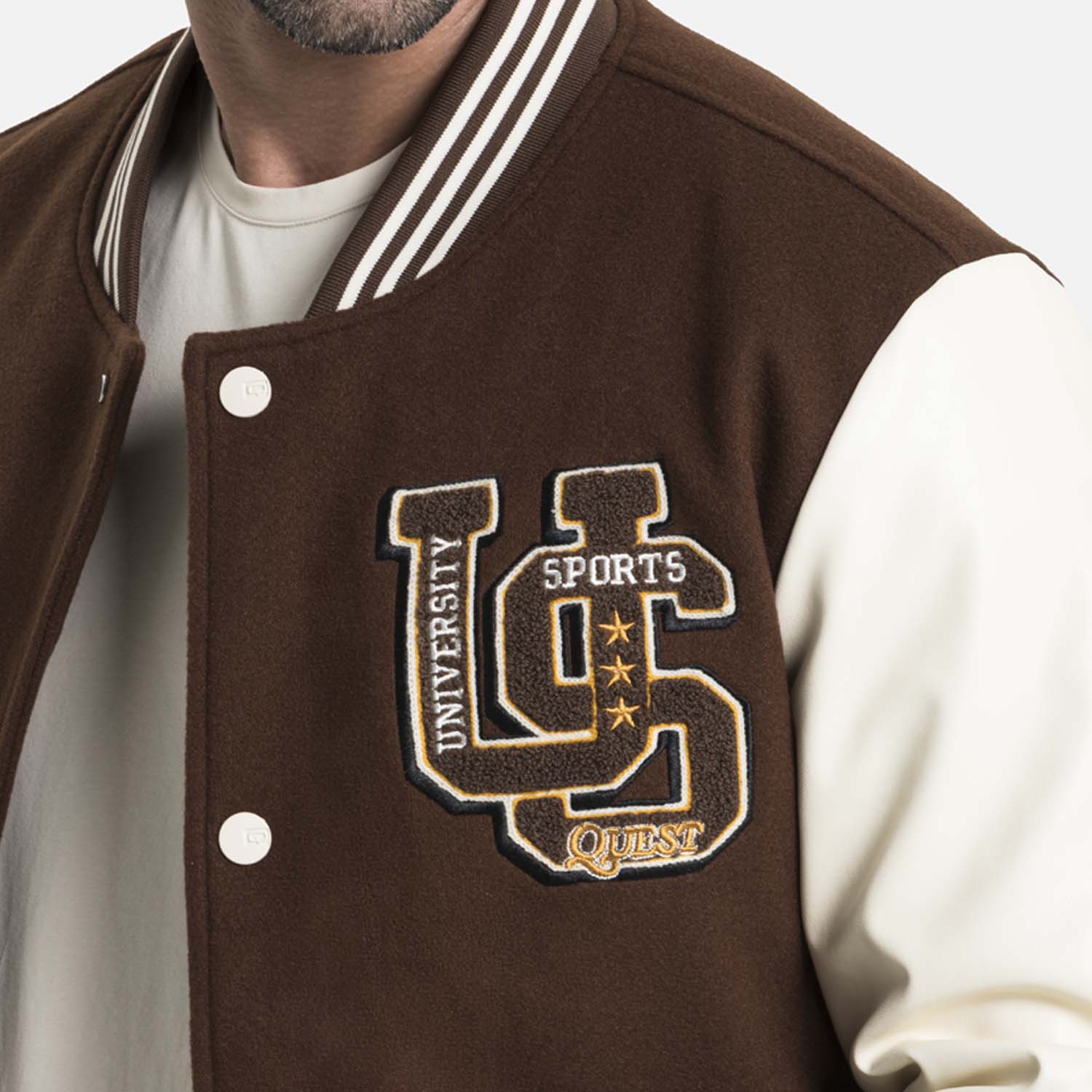 CHAQUETA BOMBER COLOR CAFE