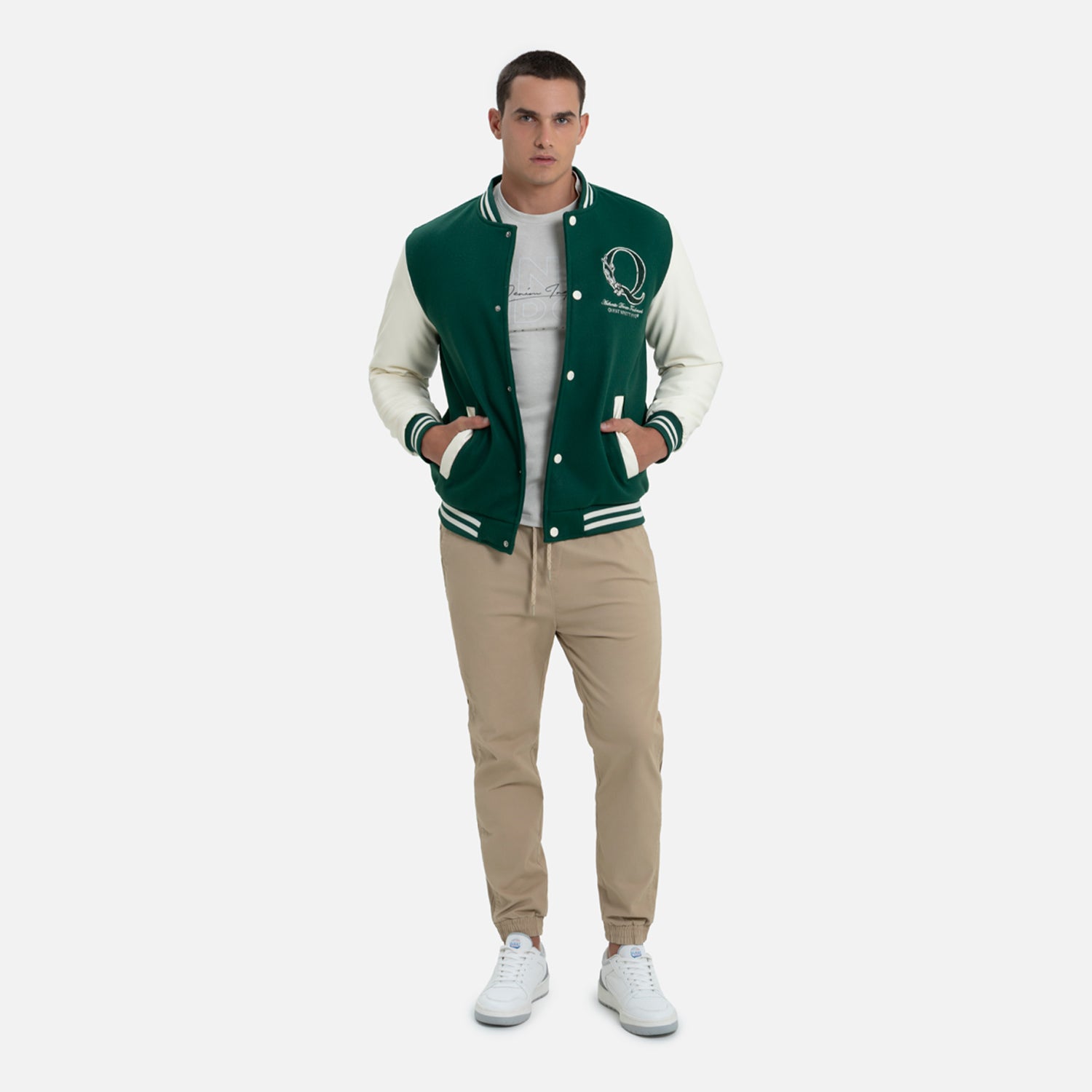CHAQUETA BOMBER COLOR VERDE TORMENTA