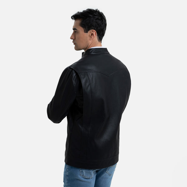 CHAQUETA BIKER COLOR NEGRO