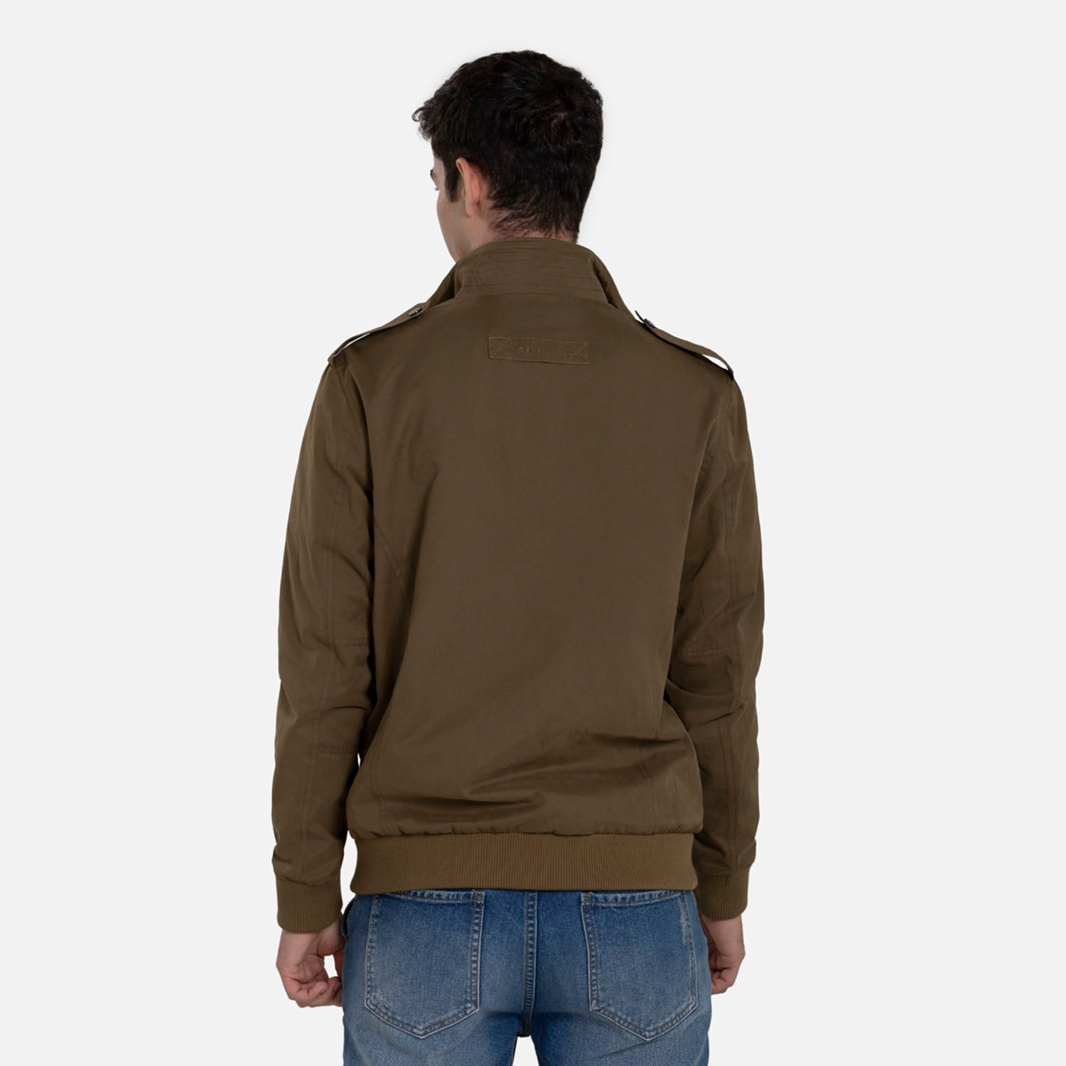 CHAQUETA BOMBER COLOR VERDE MILITAR