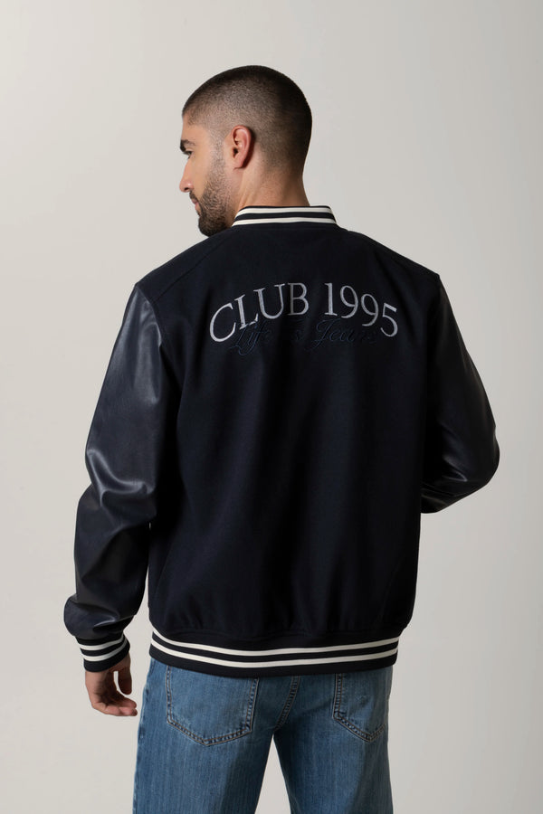 CHAQUETA BOMBER COLOR AZUL OSCURO