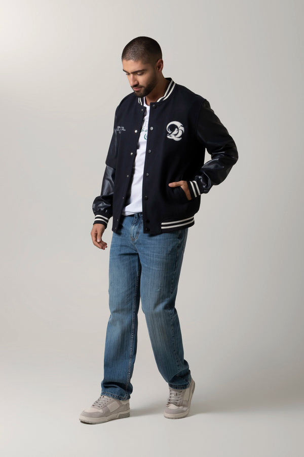 CHAQUETA BOMBER COLOR AZUL OSCURO