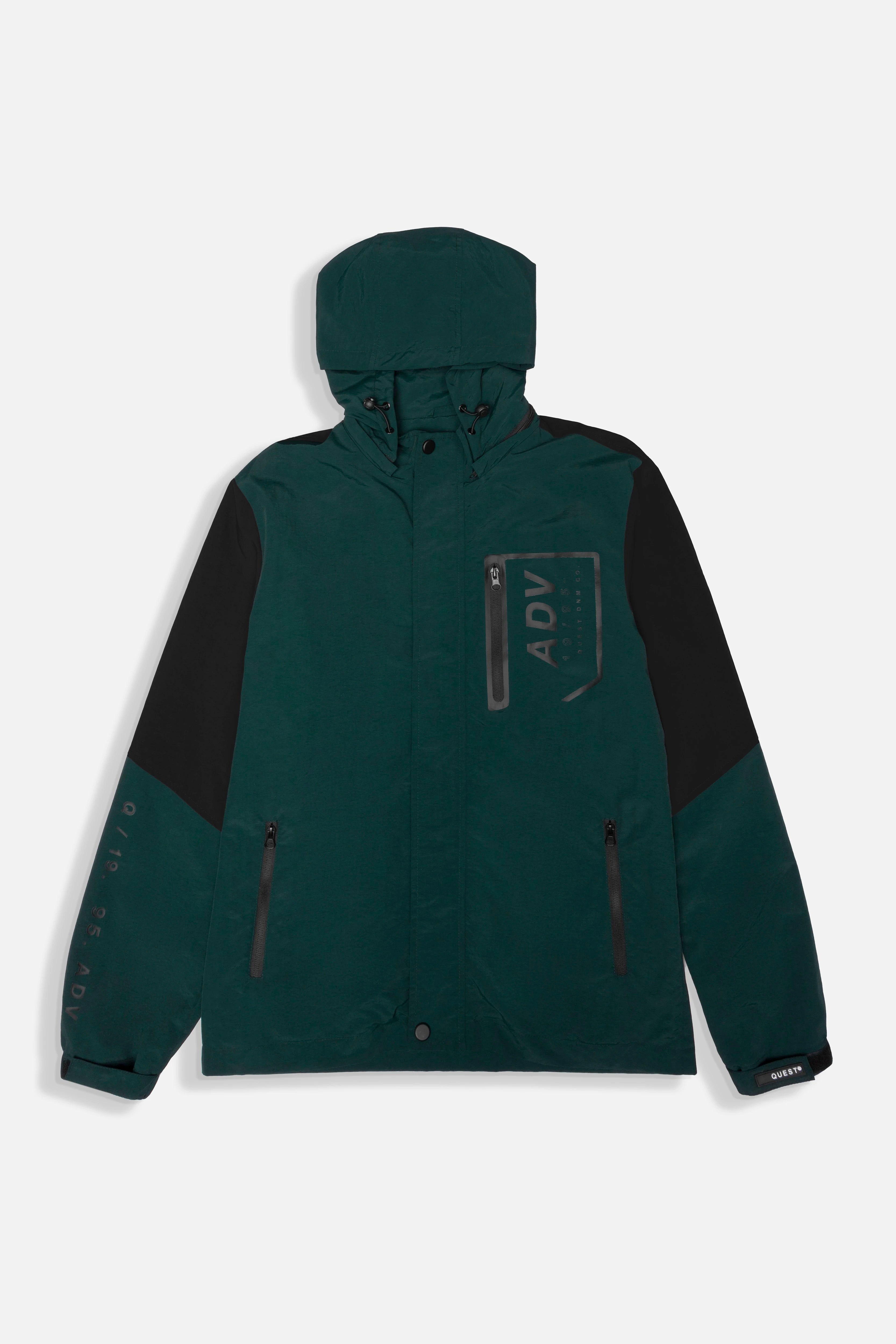 CHAQUETA ROMPEVIENTOS COLOR VERDE TORMENTA