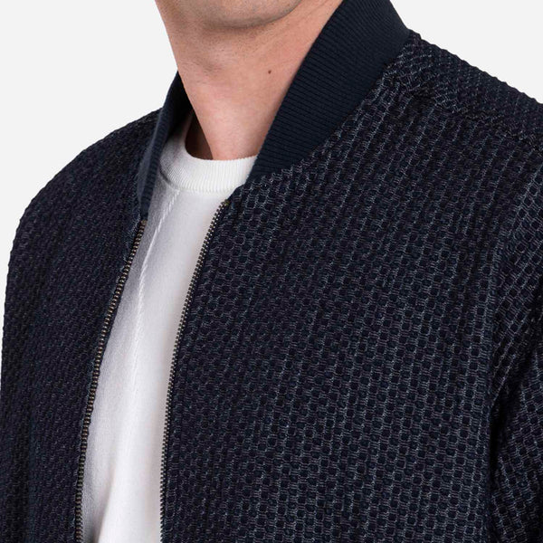 CHAQUETA BOMBER COLOR AZUL OSCURO