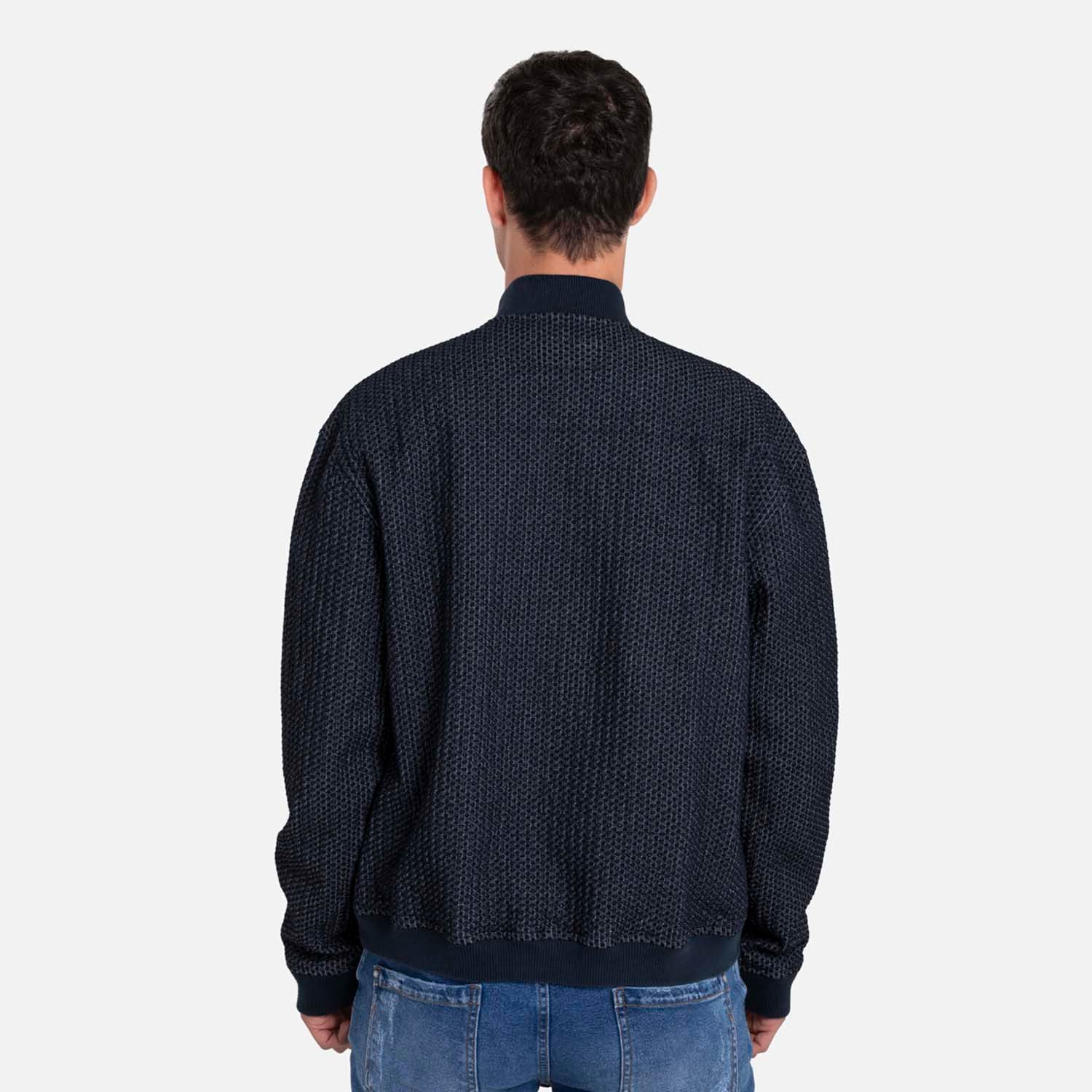 CHAQUETA BOMBER COLOR AZUL OSCURO