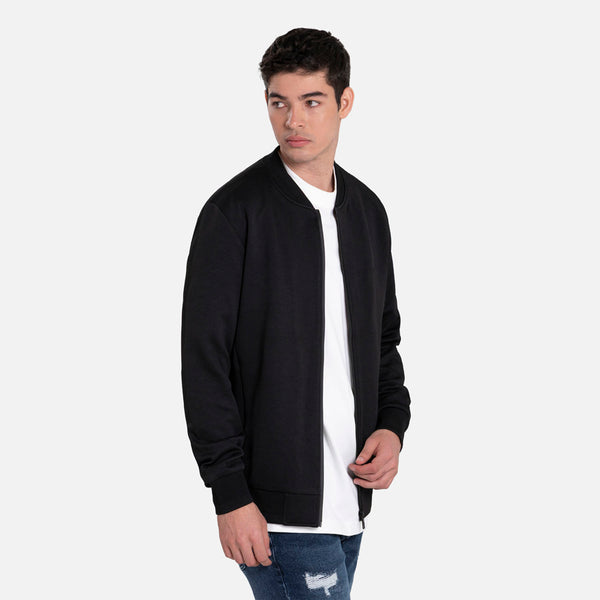 CHAQUETA BOMBER COLOR NEGRO