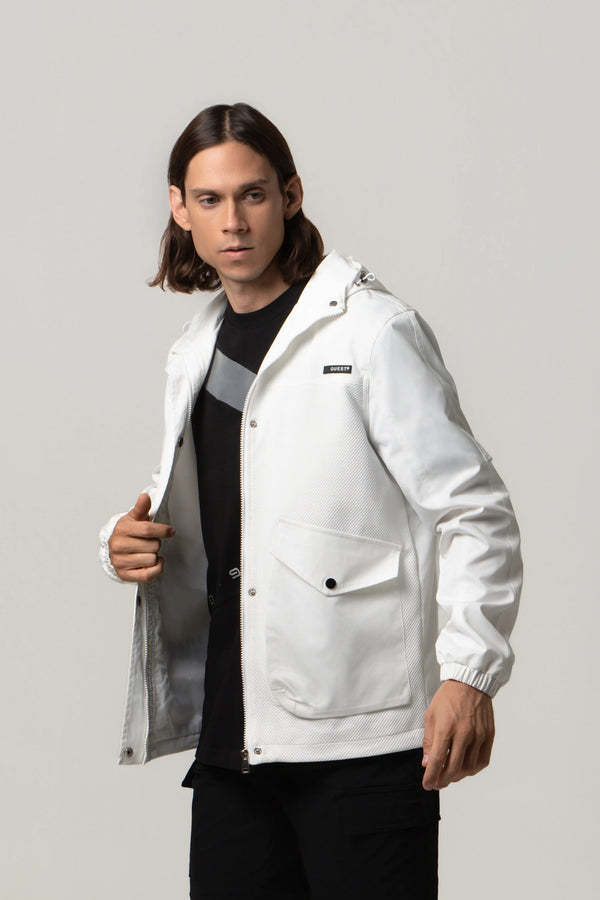 CHAQUETA PARKA COLOR BLANCO BLANCO