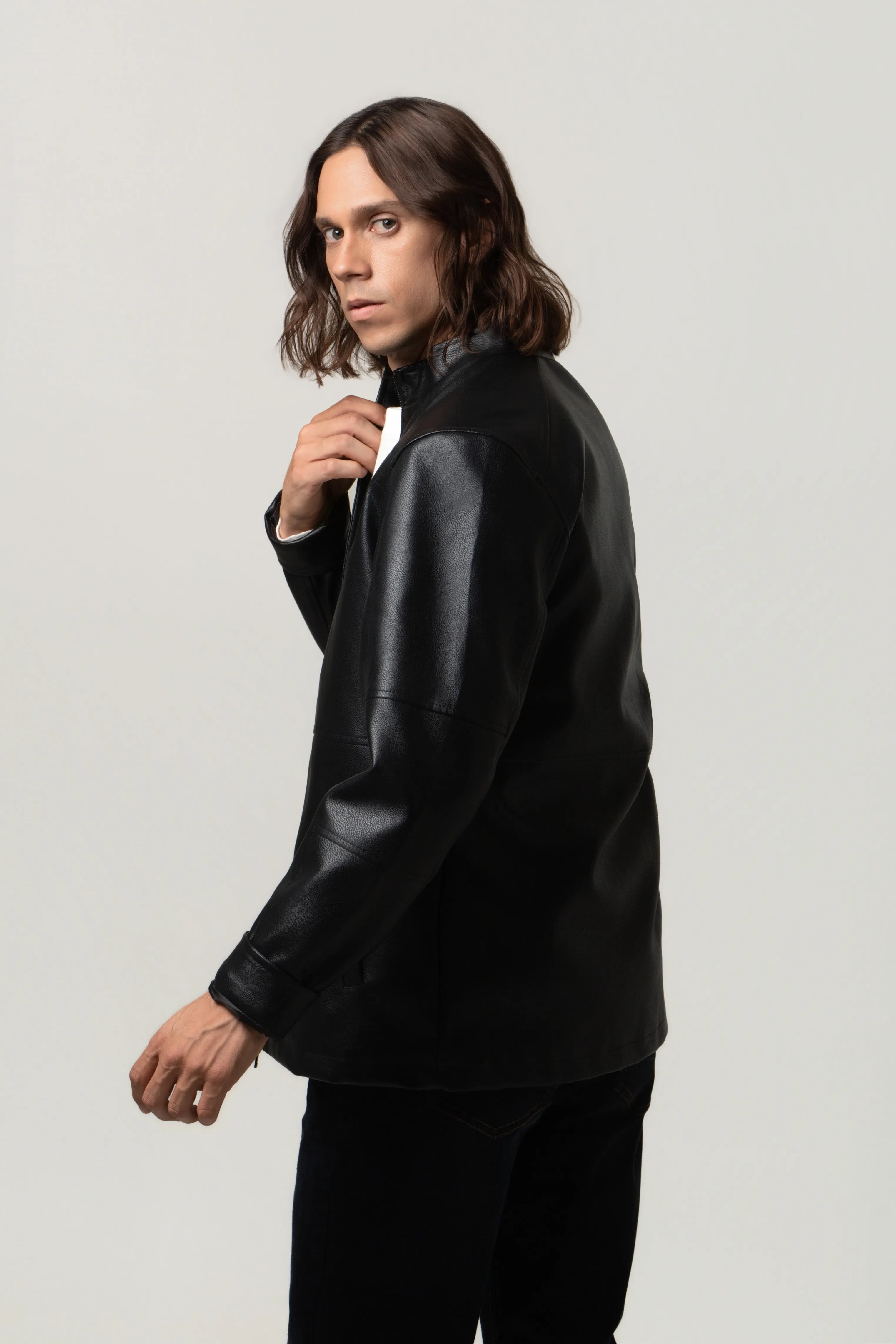 CHAQUETA BIKER COLOR NEGRO