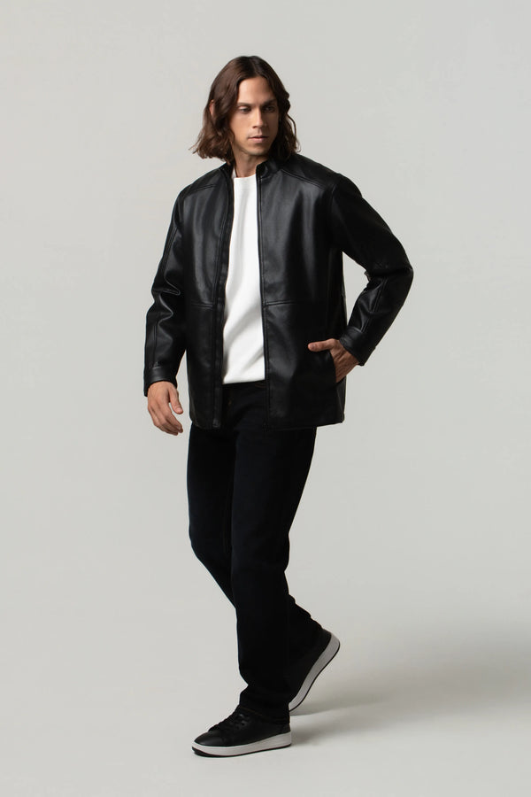 CHAQUETA BIKER COLOR NEGRO