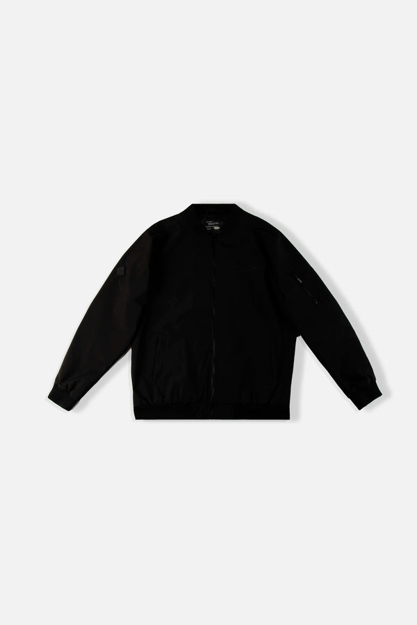 CHAQUETA BOMBER COLOR NEGRO
