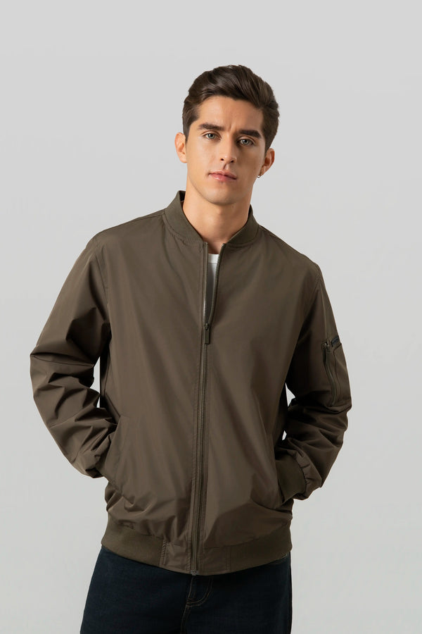 CHAQUETA BOMBER COLOR DARK OLIVA