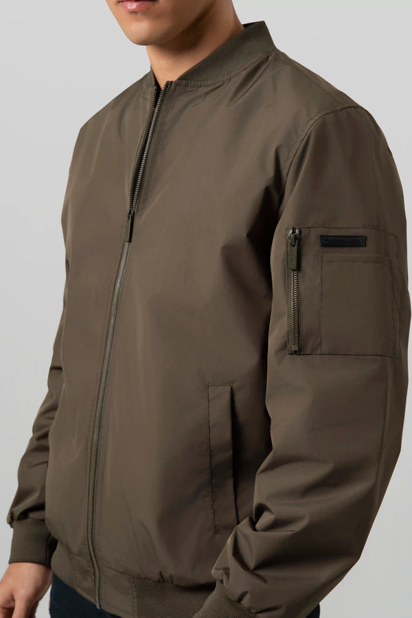CHAQUETA BOMBER COLOR DARK OLIVA
