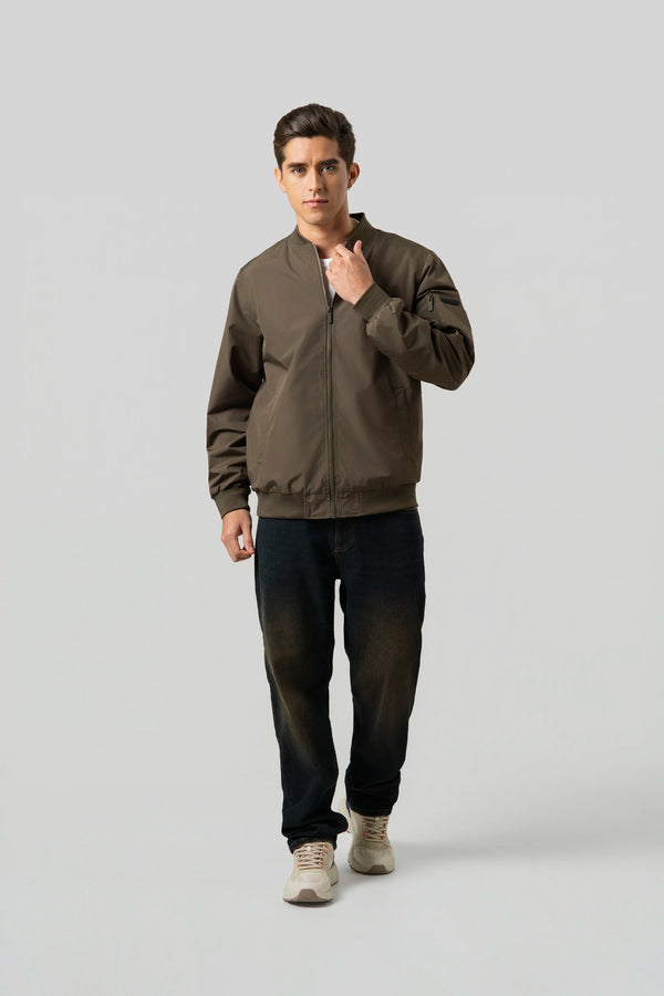 CHAQUETA BOMBER COLOR DARK OLIVA